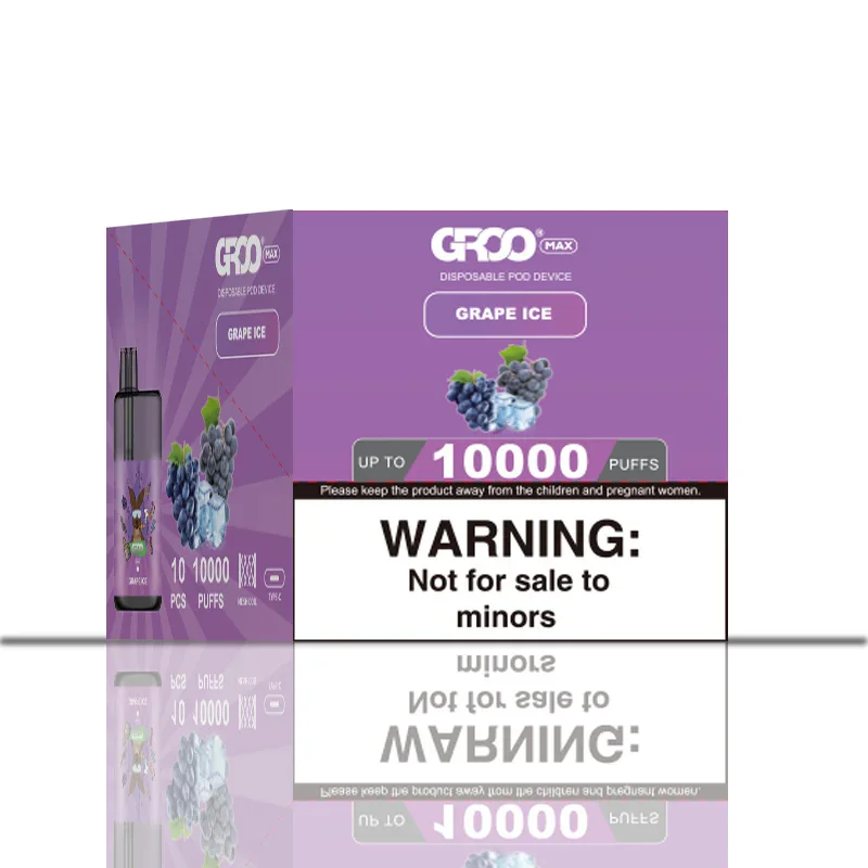 GROO MAX 10K Rechargeable Disposable Vape – Grape Ice - Vaba Vape-Shop