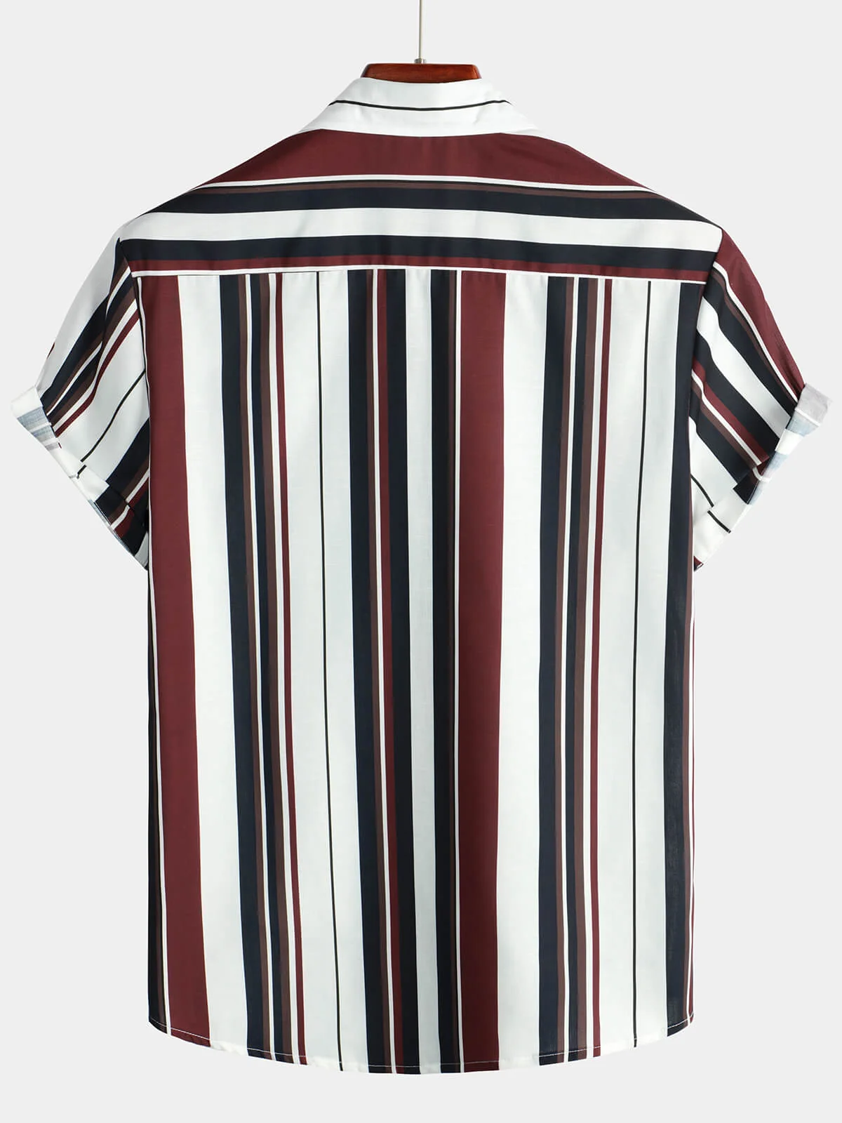 Men's Vintage Striped Casual Short Sleeve Shirt