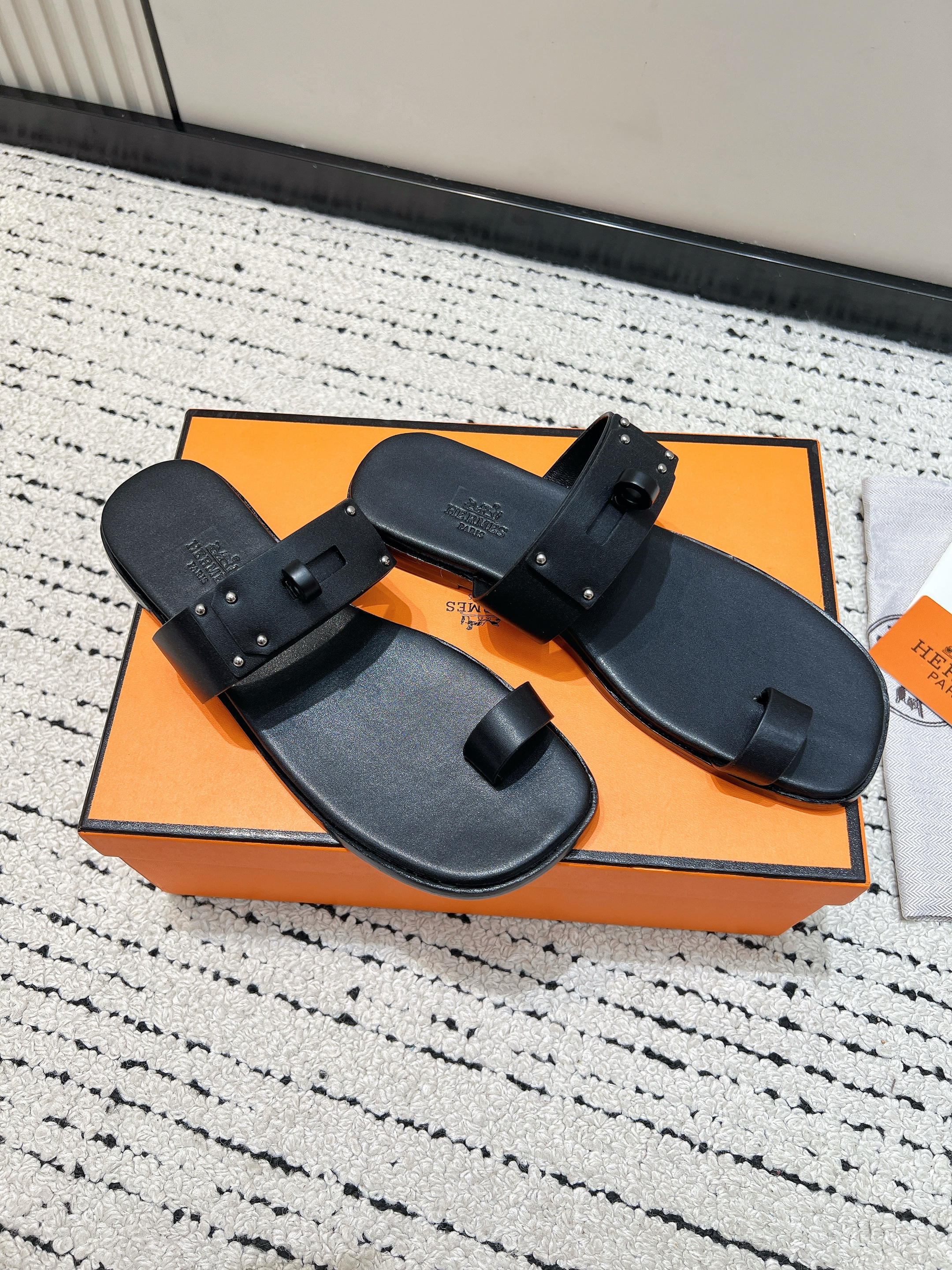 Hermes Leather Flip-Flop