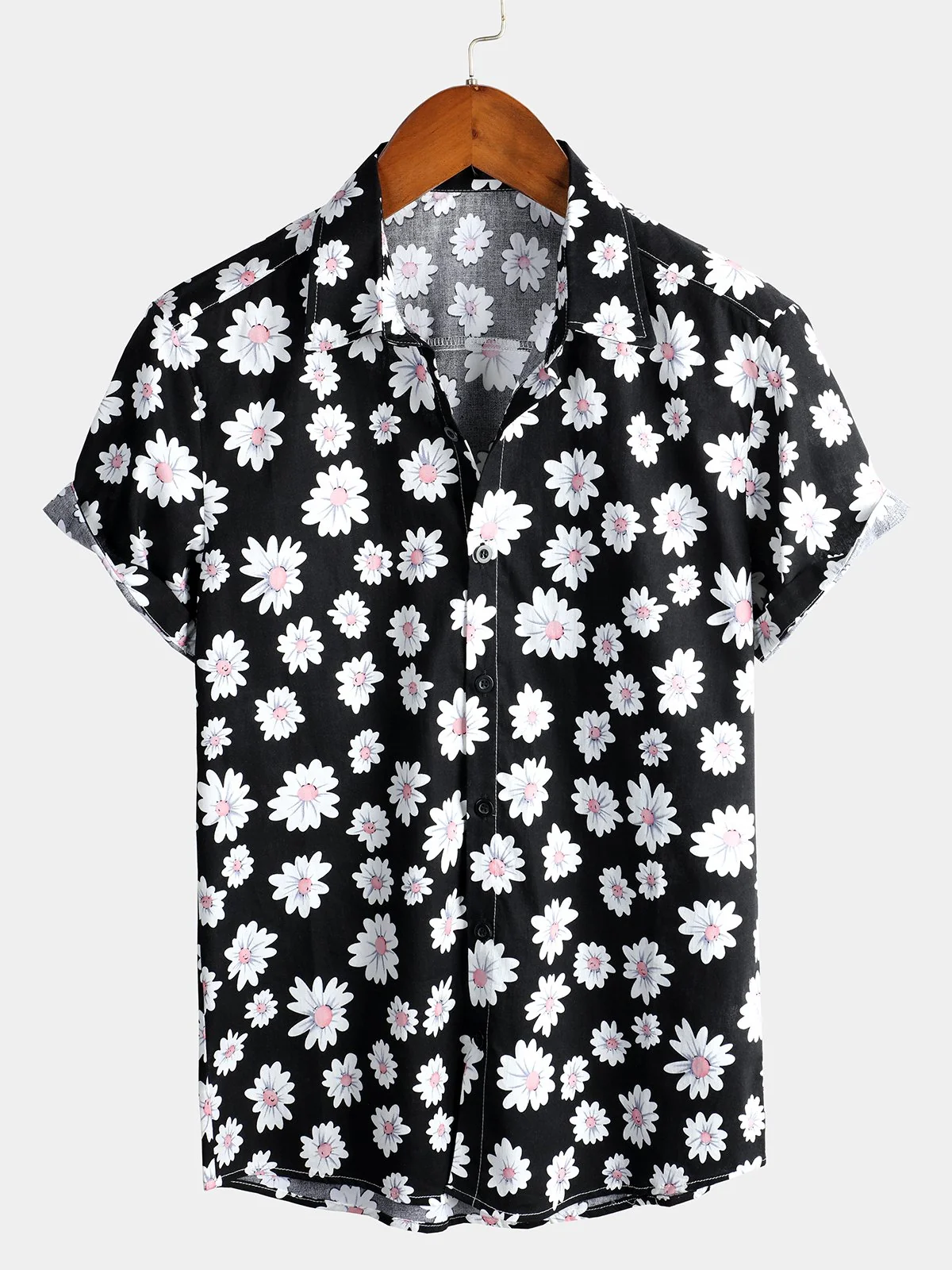 Men's Pure Cotton Hawaiian Vacation Print Shirt