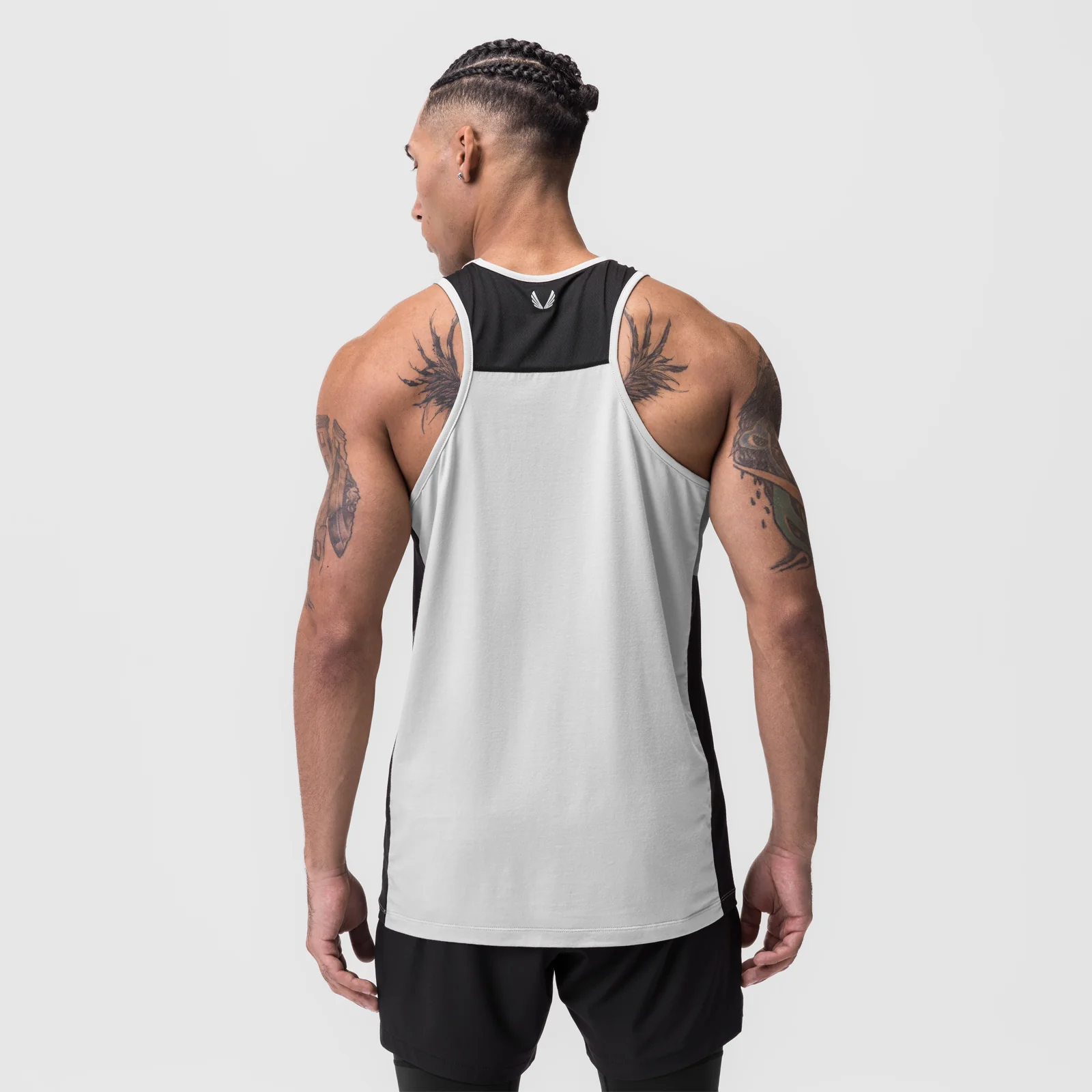 0809. Supima Mesh Panel Training Singlet - White