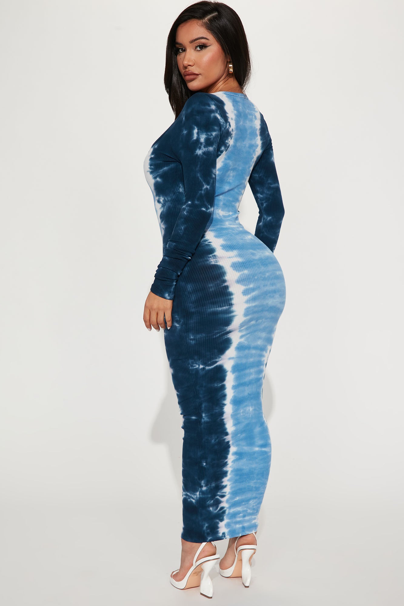 Natalia Tie Dye Maxi Dress - Blue/combo