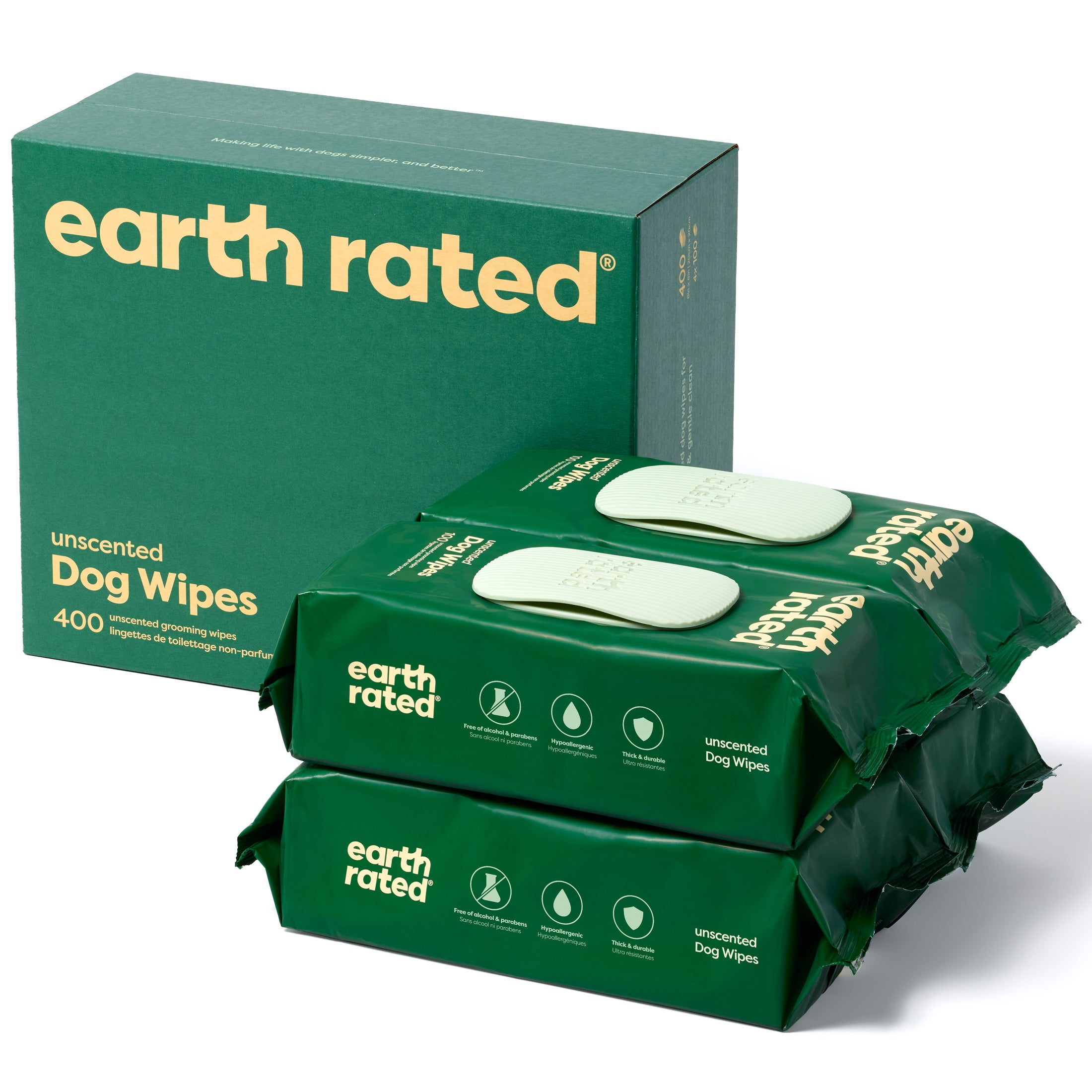 Dog Grooming Wipes - Hypoallergenic Wipes for Paws, Body & Bum | Gentle Daily Cleaning