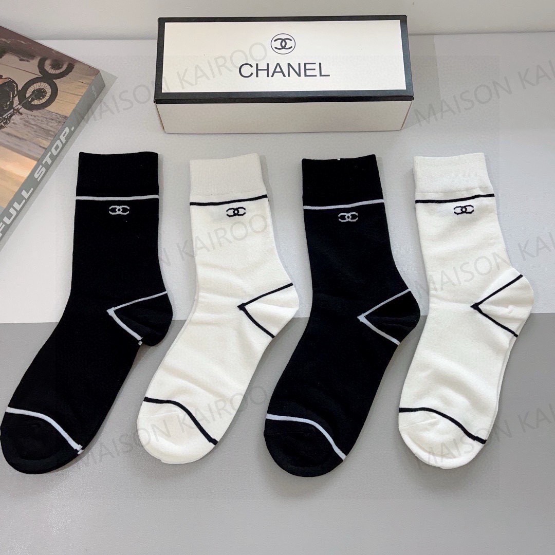 Chanel Socks 4-Pack - KAIROO