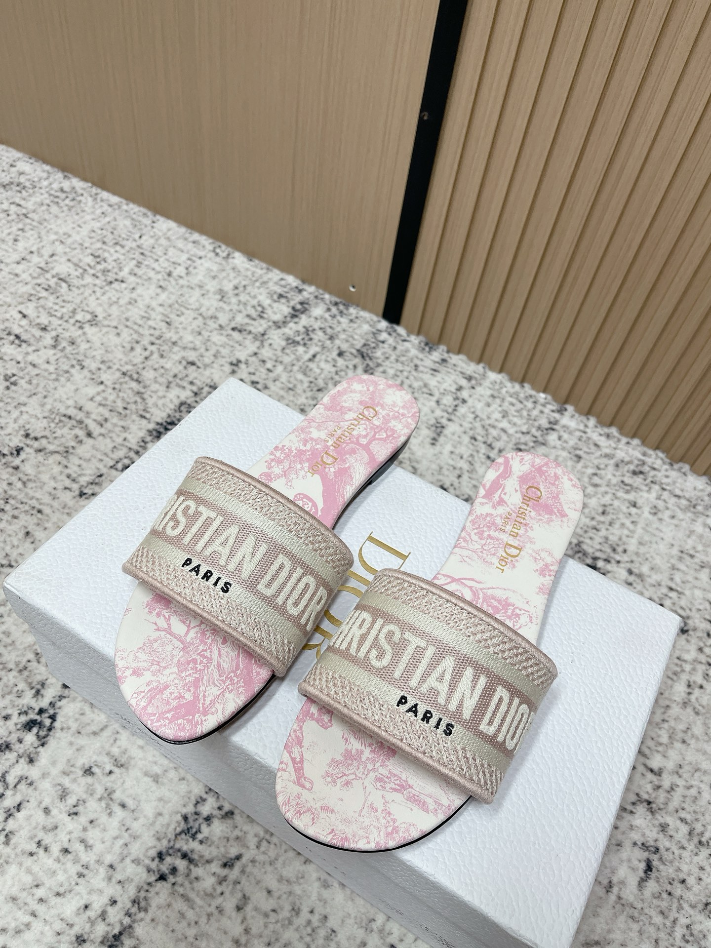 Women' Dior Classic Dway Flat Slide