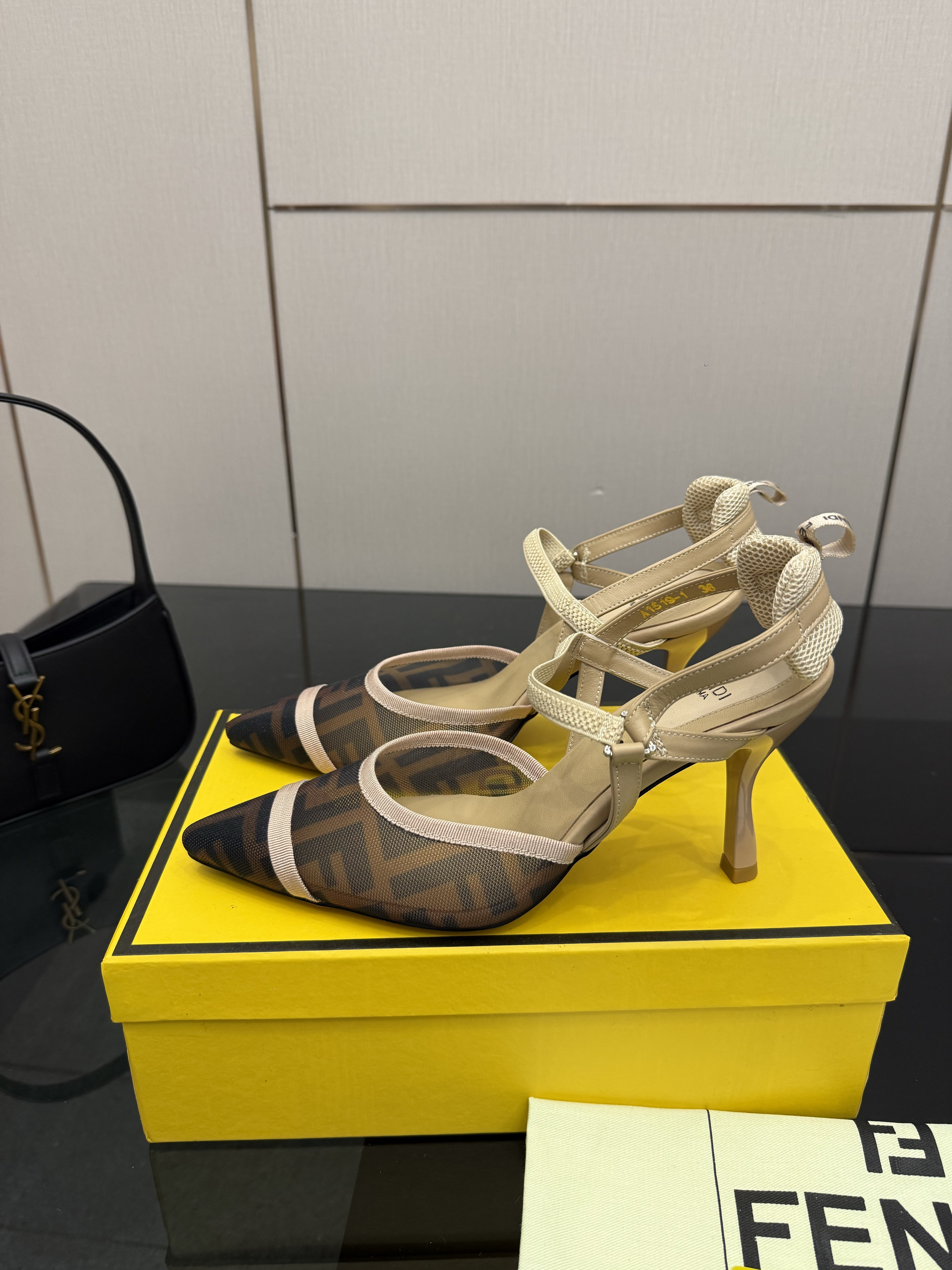 Fendi Women's Mesh FF Slingback Pump