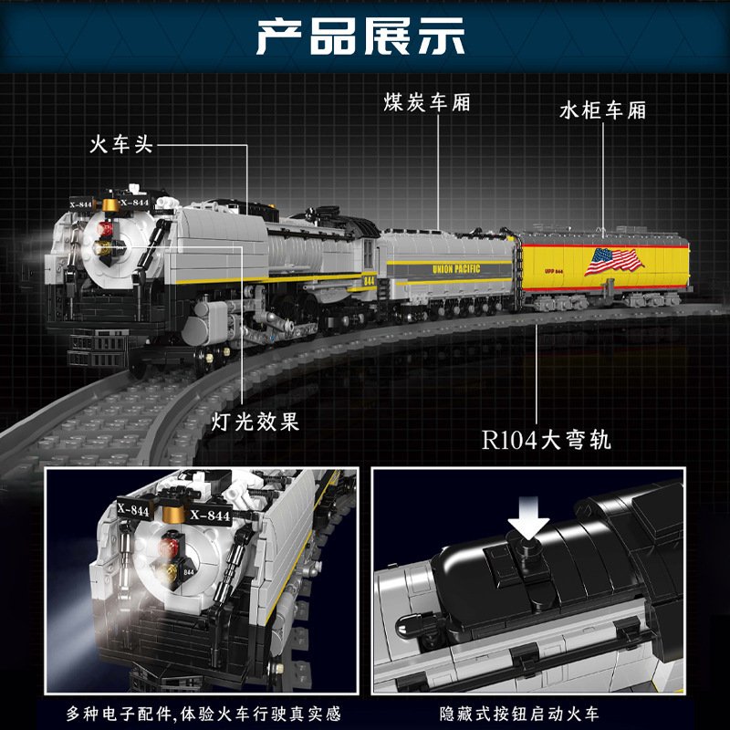 MOULD KING 12031 - Union Pacific 844 Steam Locomotive