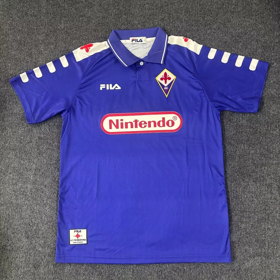 1998/99 Retro Fiorentina Home Blue Soccer Jersey 1:1 Thai Quality