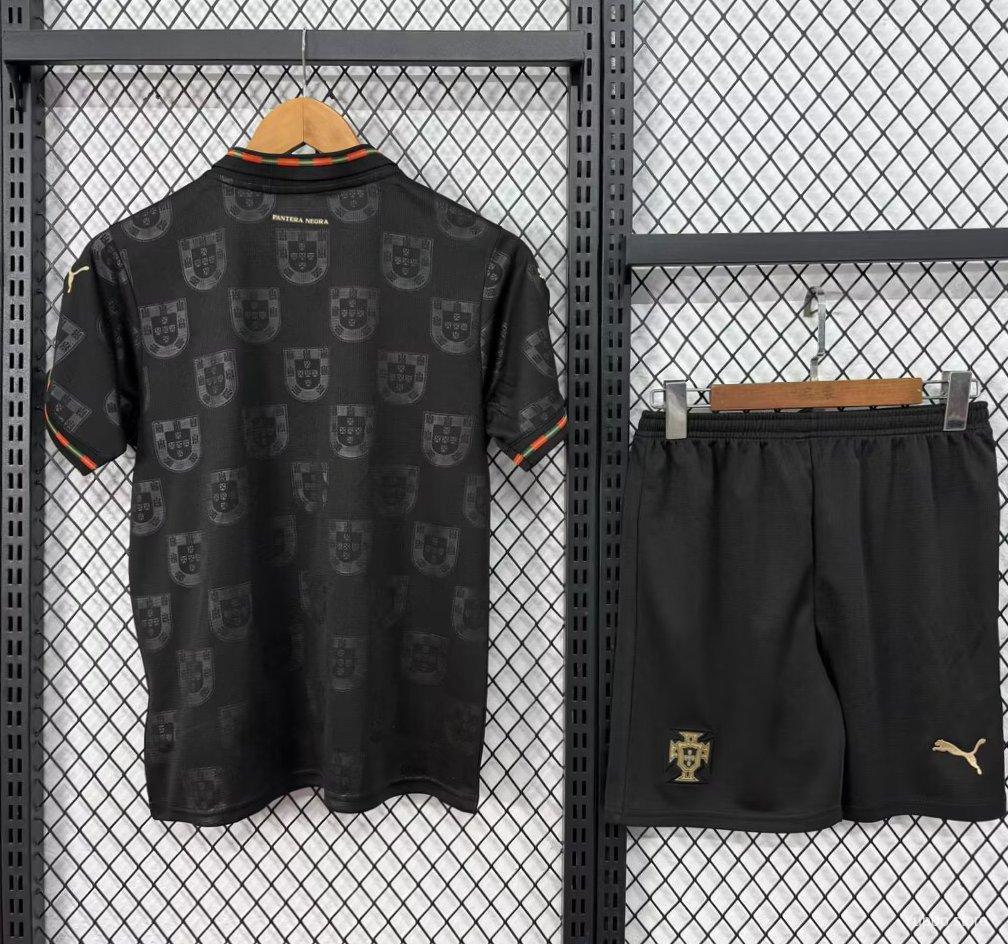 2026 Kids Portugal Black Special Edition Jersey 16-28