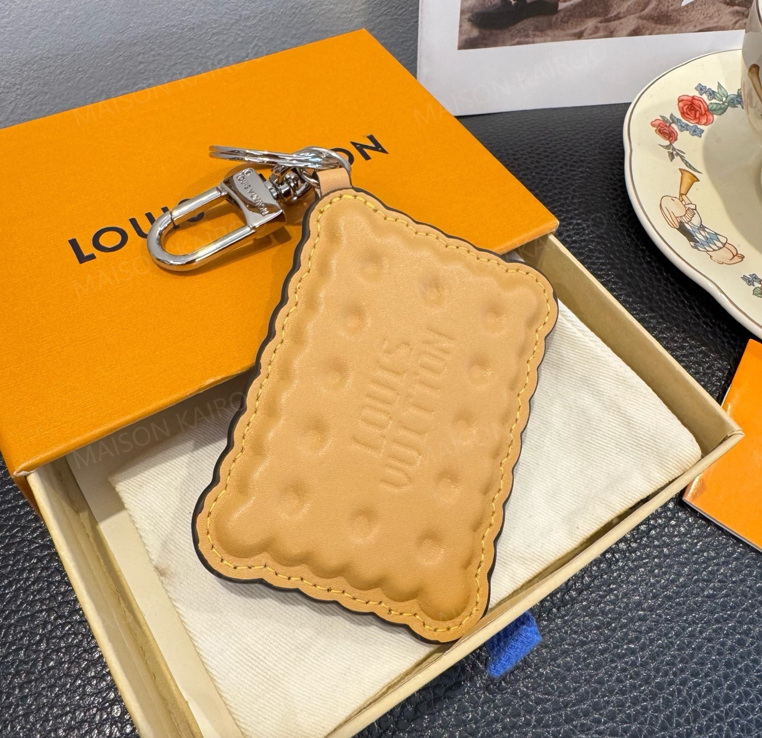 Louis Vuitton LV Biscuit Mini Pouch Bag Charm - KAIROO