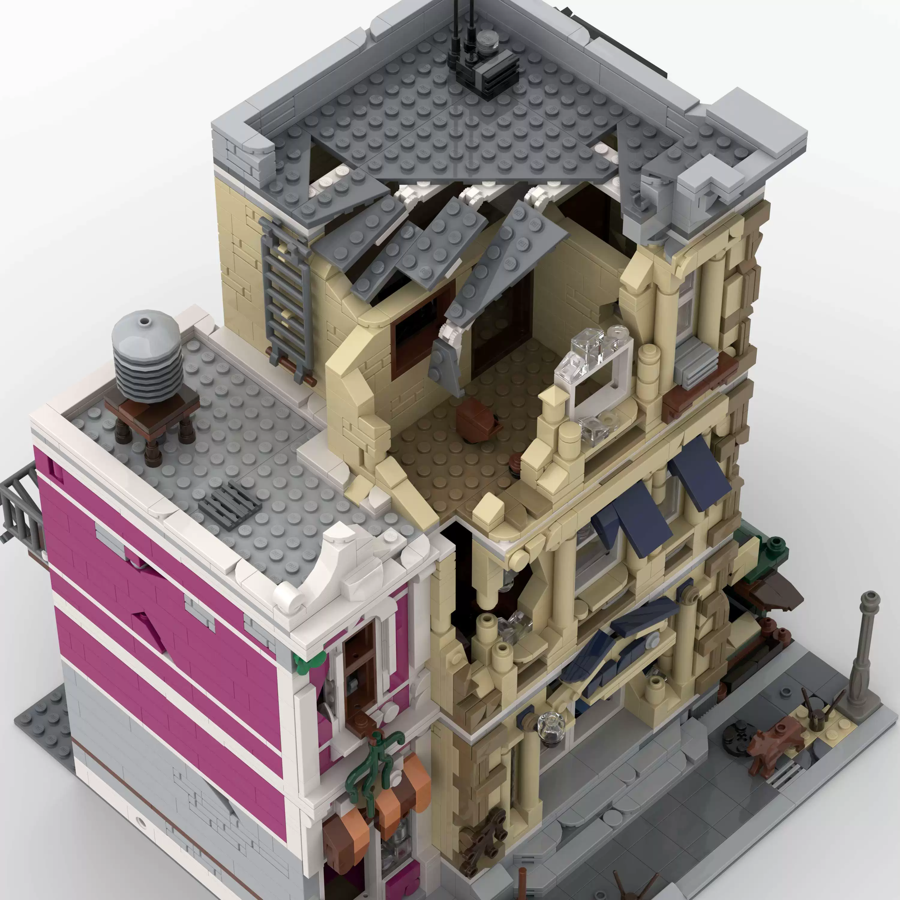 MOC 66832 - Apocalypse Police Station