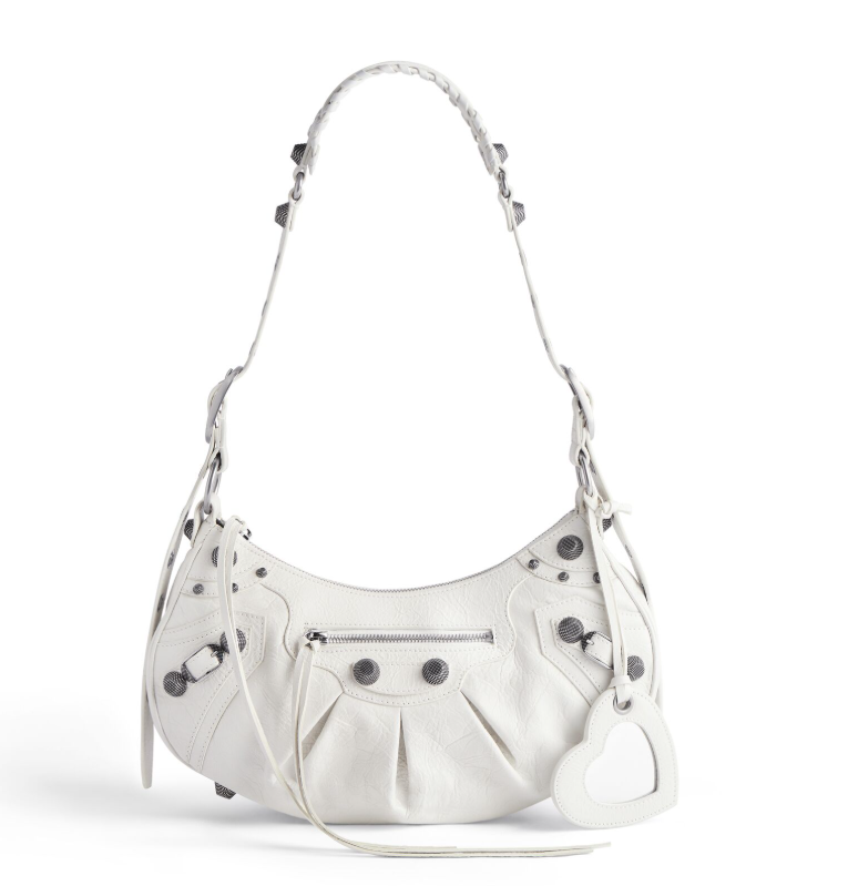 𝐁alenciaga Le Cagole Shoulder Bag Small in White