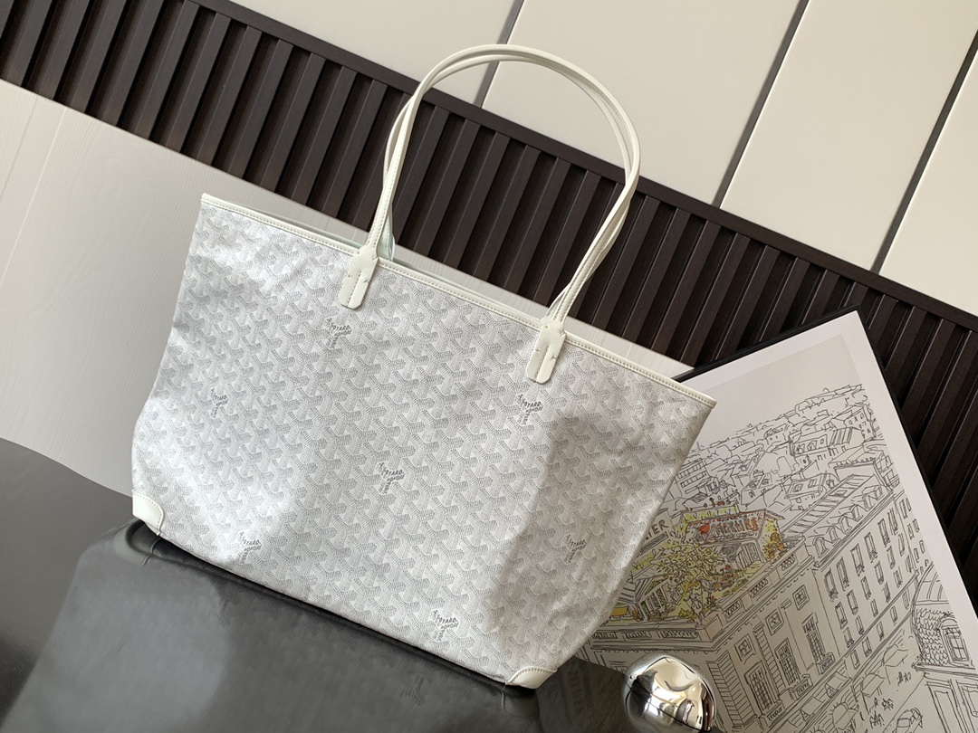 Goyard Artois MM Tote in White