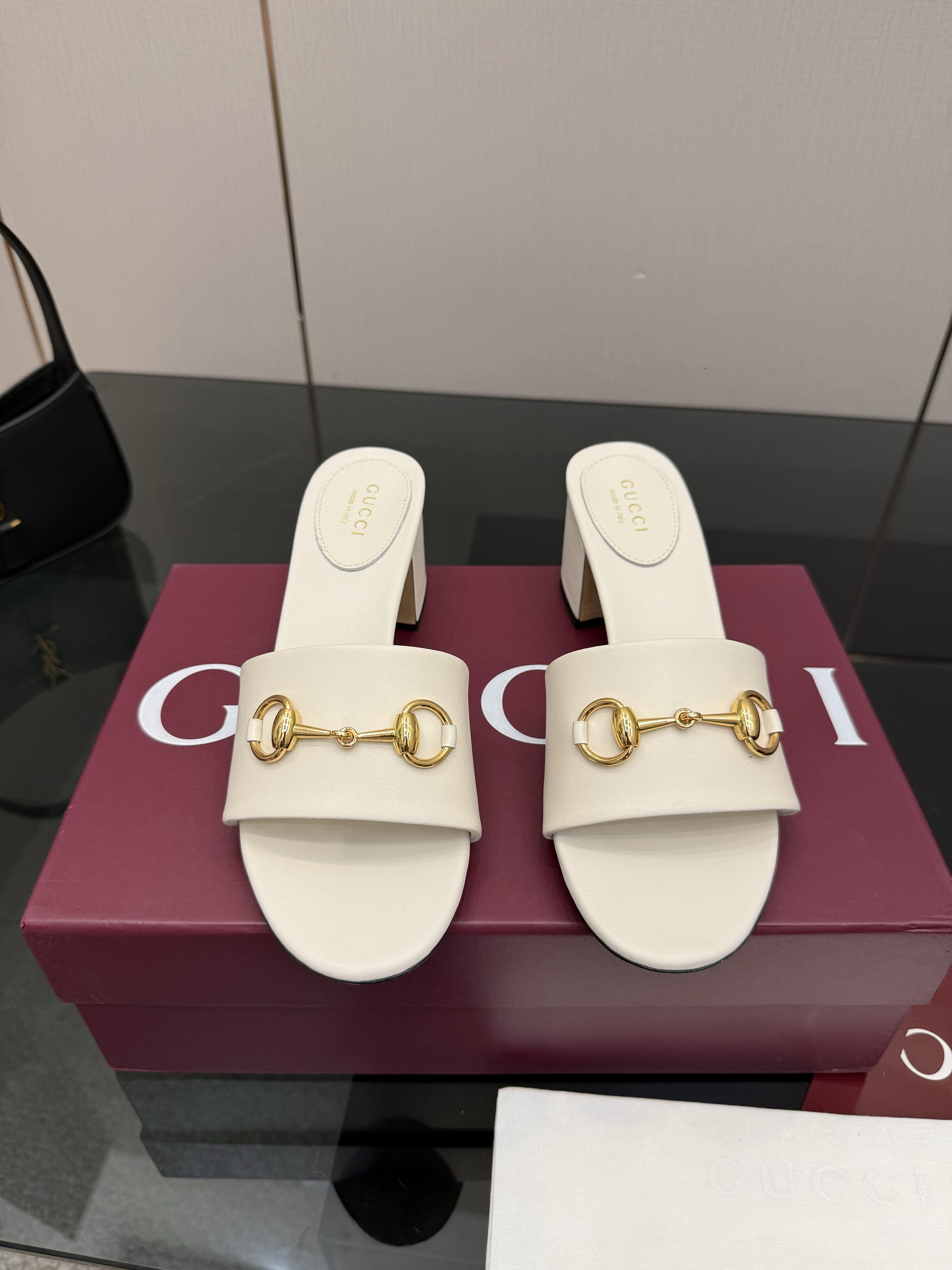 Women's Gucci Horsebit Heeled Slides