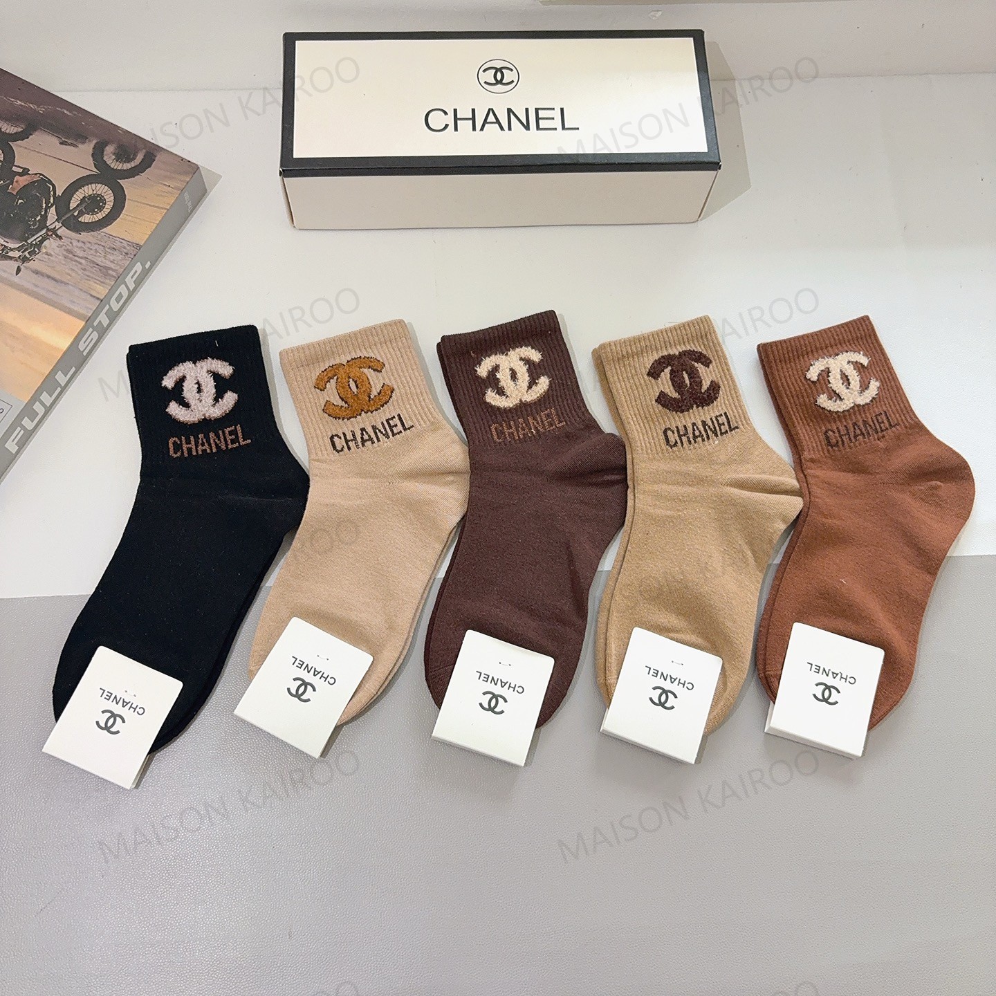 Chanel Socks 5-Pack - KAIROO