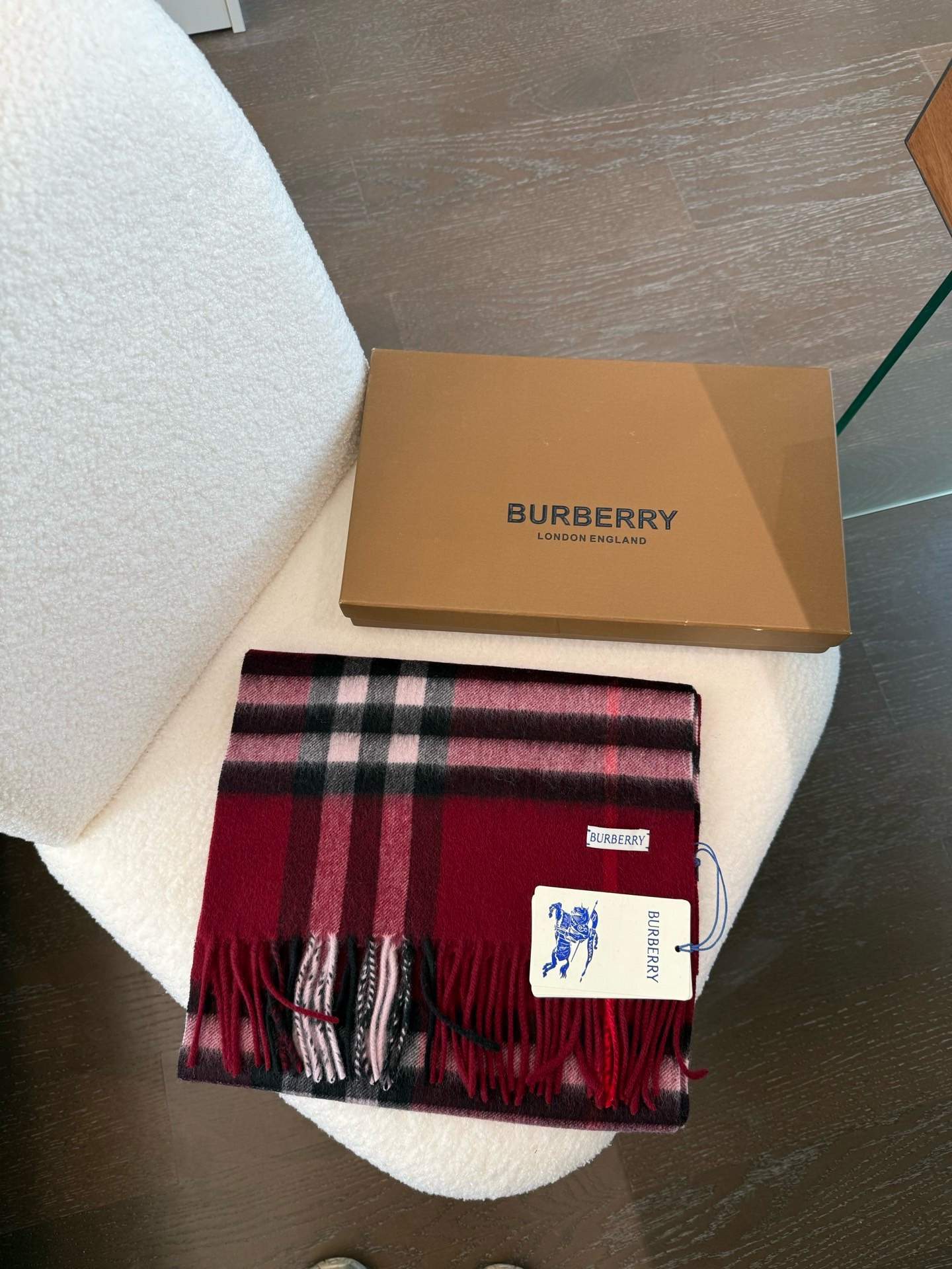 Burberry Classic Check Cashmere Scarf