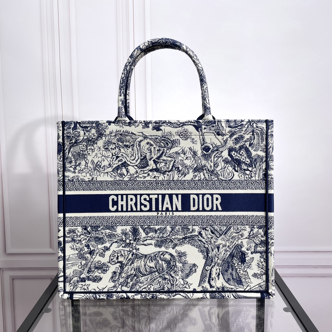 Dior Large Embroidered Book Tote