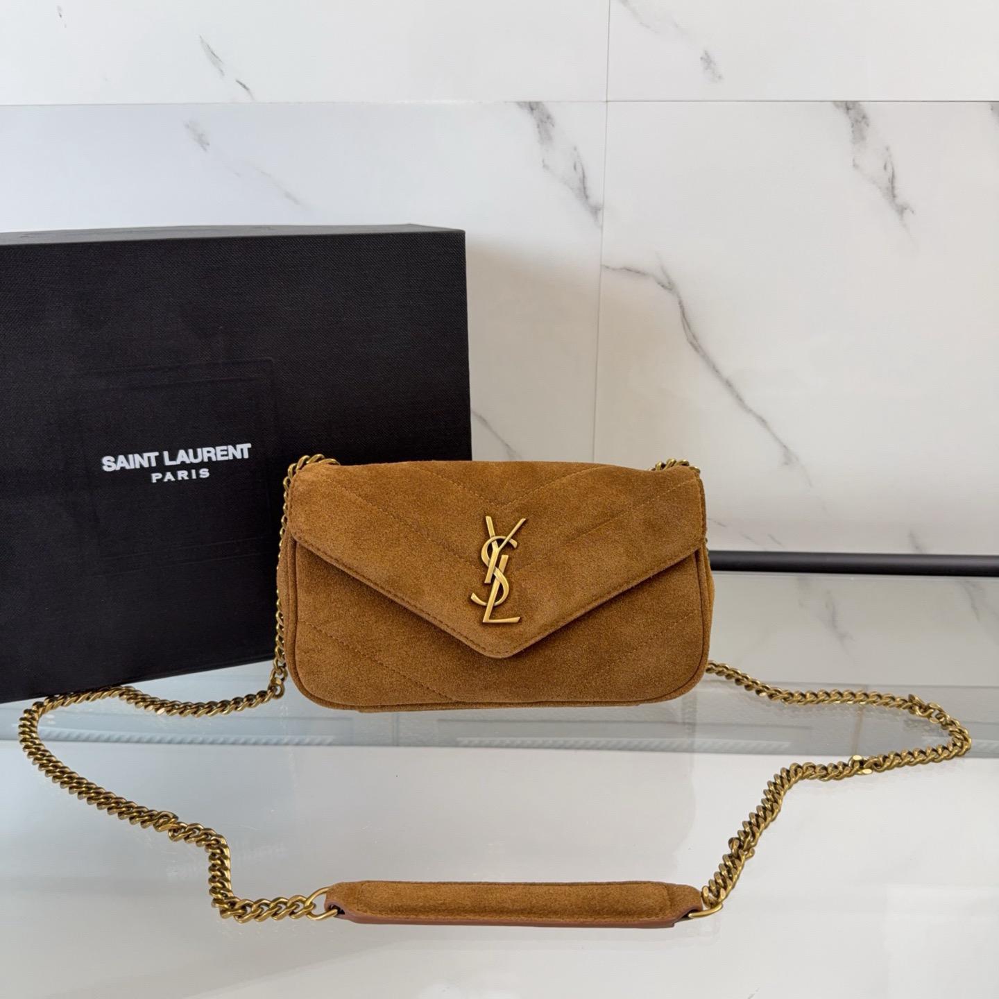 Saint Laurent ysl suede crossbody bag