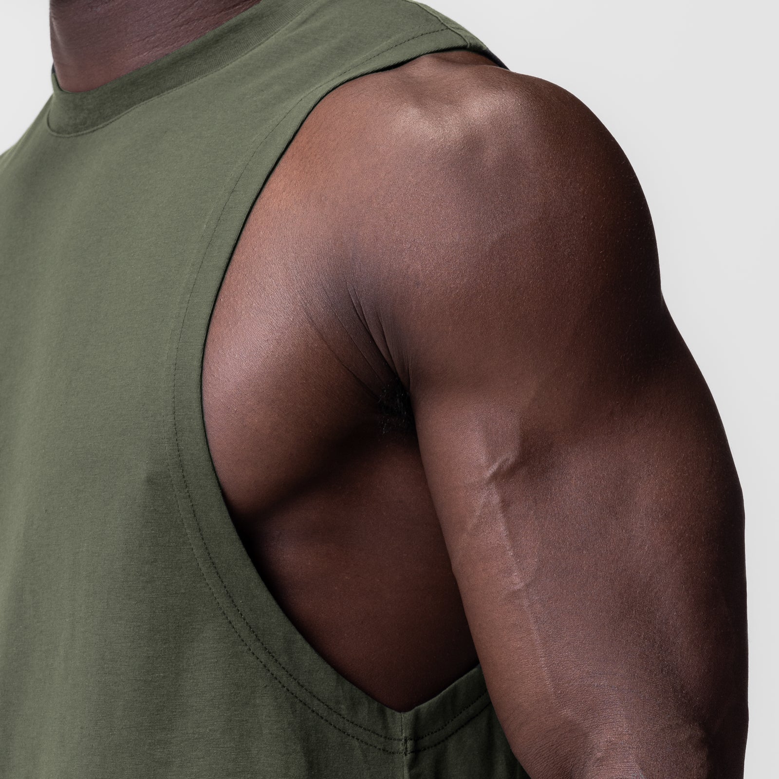 0926. Supima Muscle Tank - Olive
