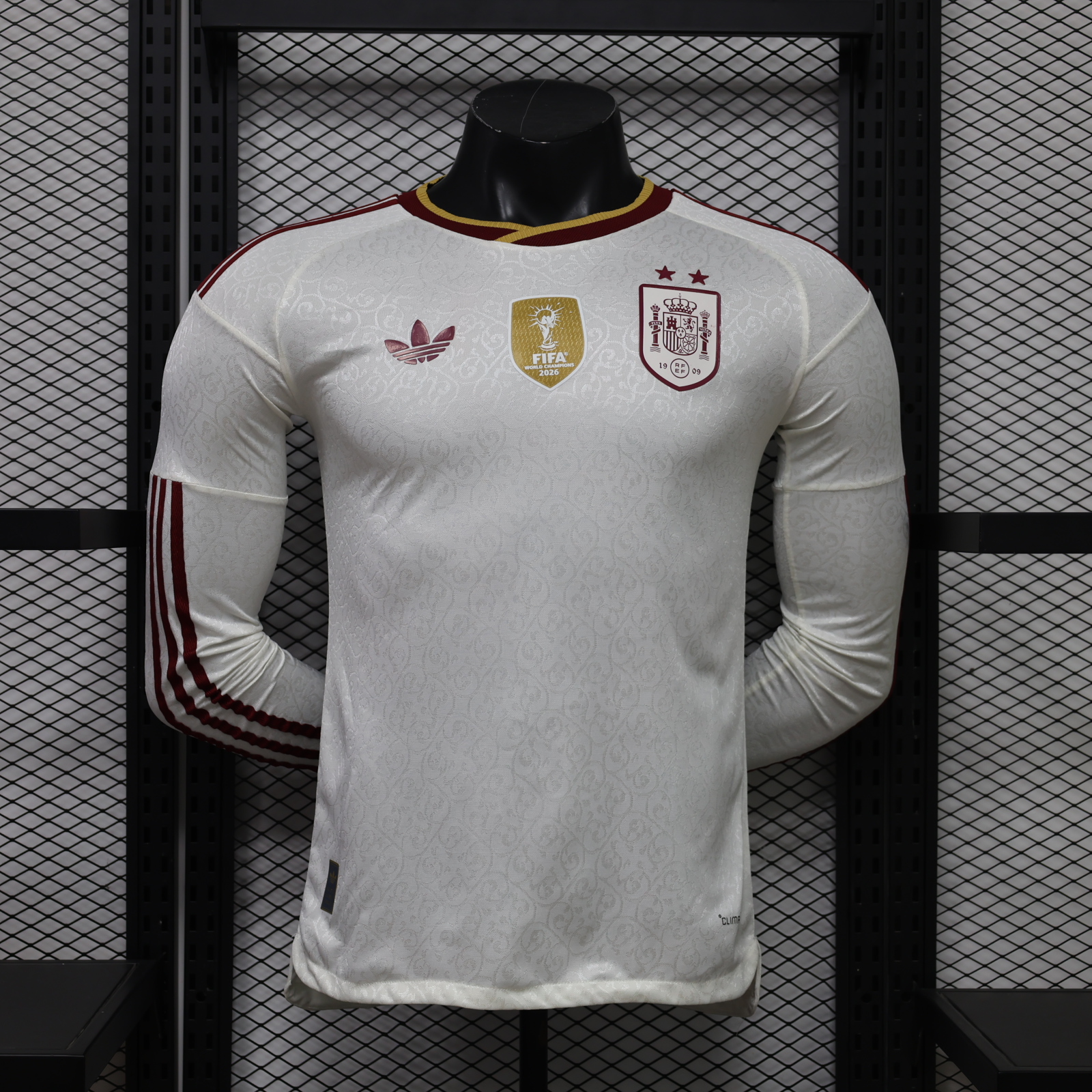 Spain Away Long Sleeves Champion Jersey Player Version World Cup 2026 - 2 Stars