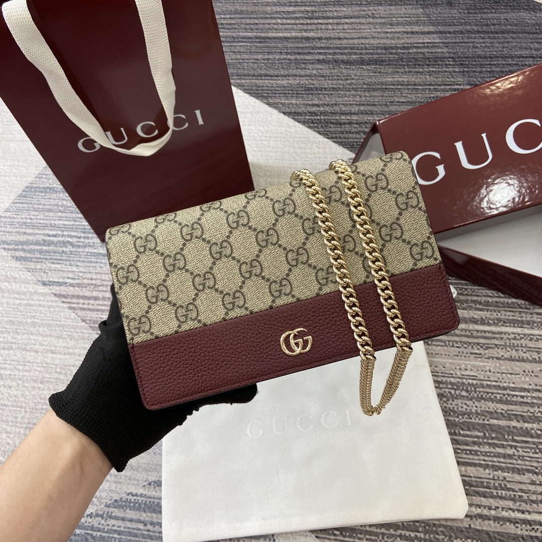 Gucci GG Marmont wallet on chain 497985