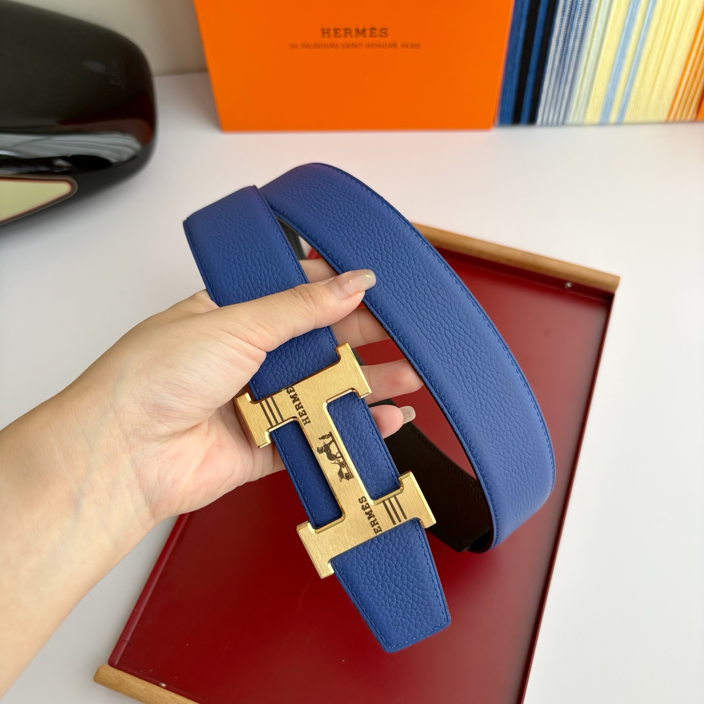 Hermes H Buckle Reversible Belt 3.8cm