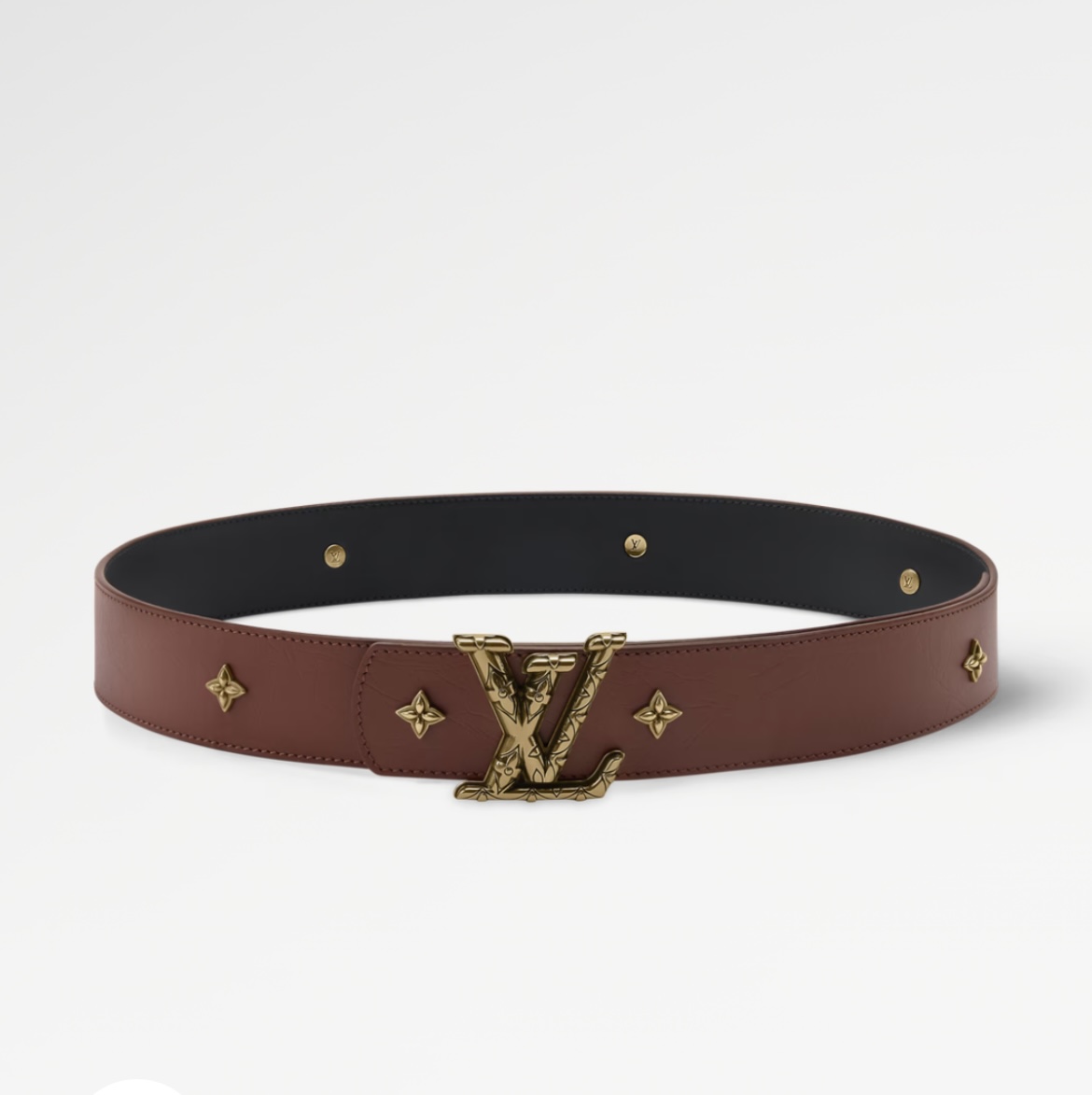 LV Dimension Drift Flower Studs 40mm Reversible Belt