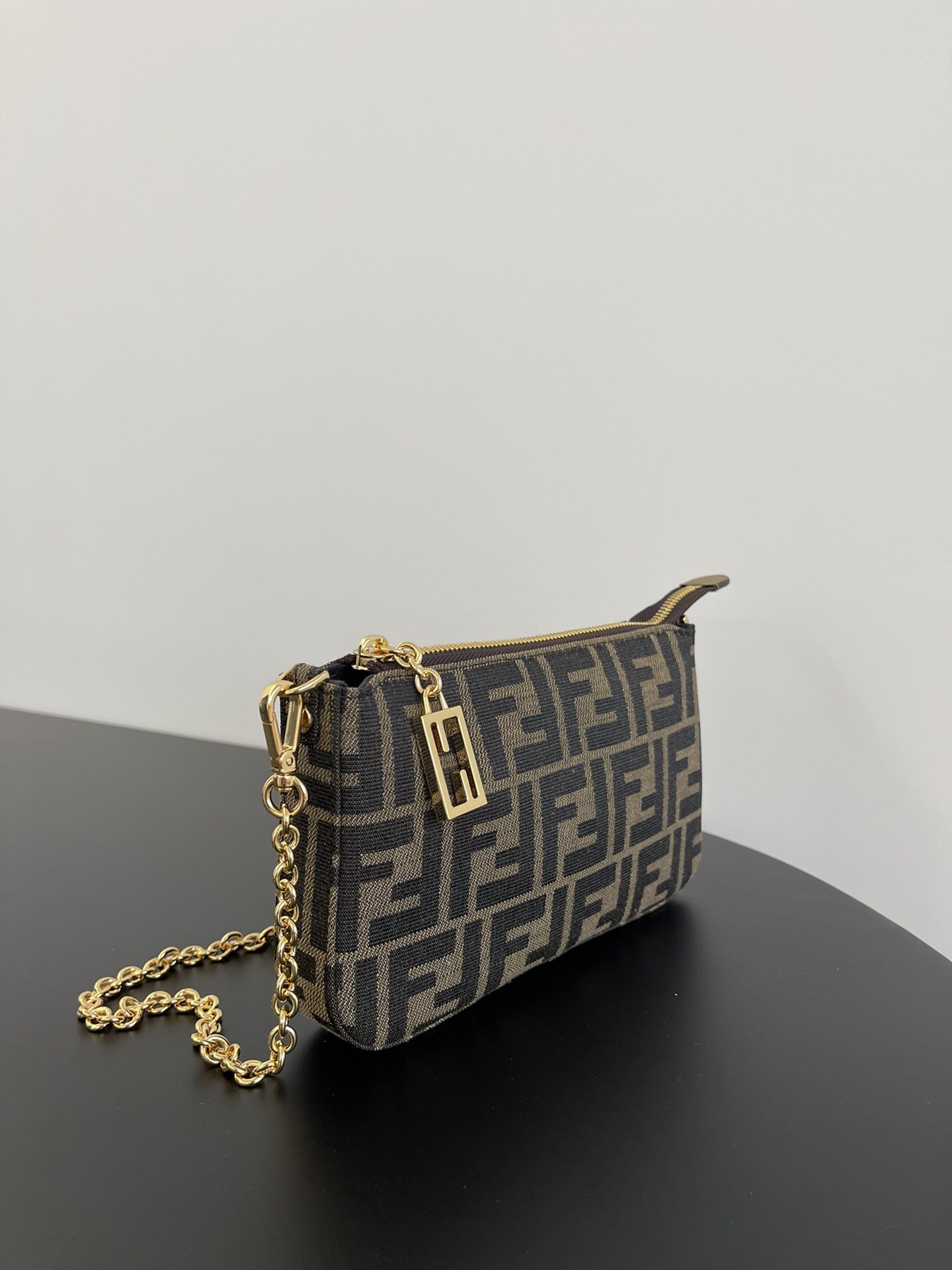 Fendi Bags Brown jacquard clutch bag
