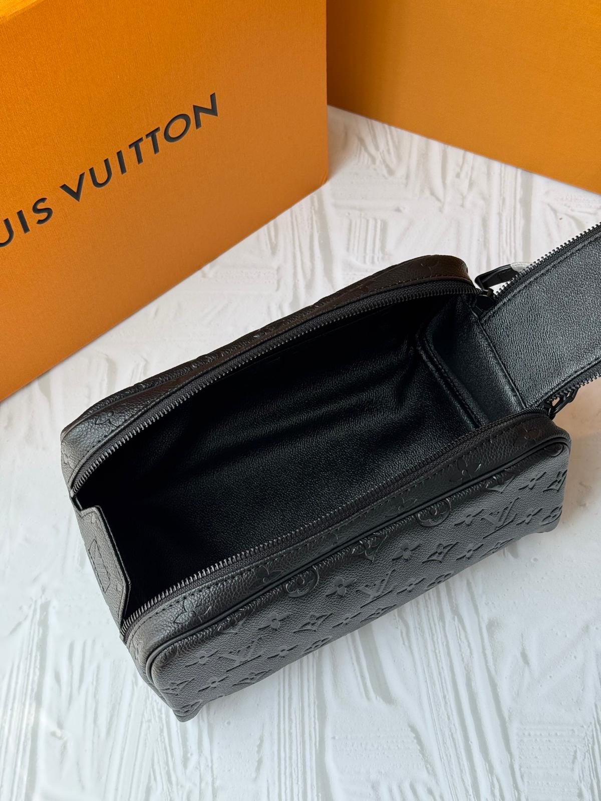 Louis Vuitton lv black toiletry bag