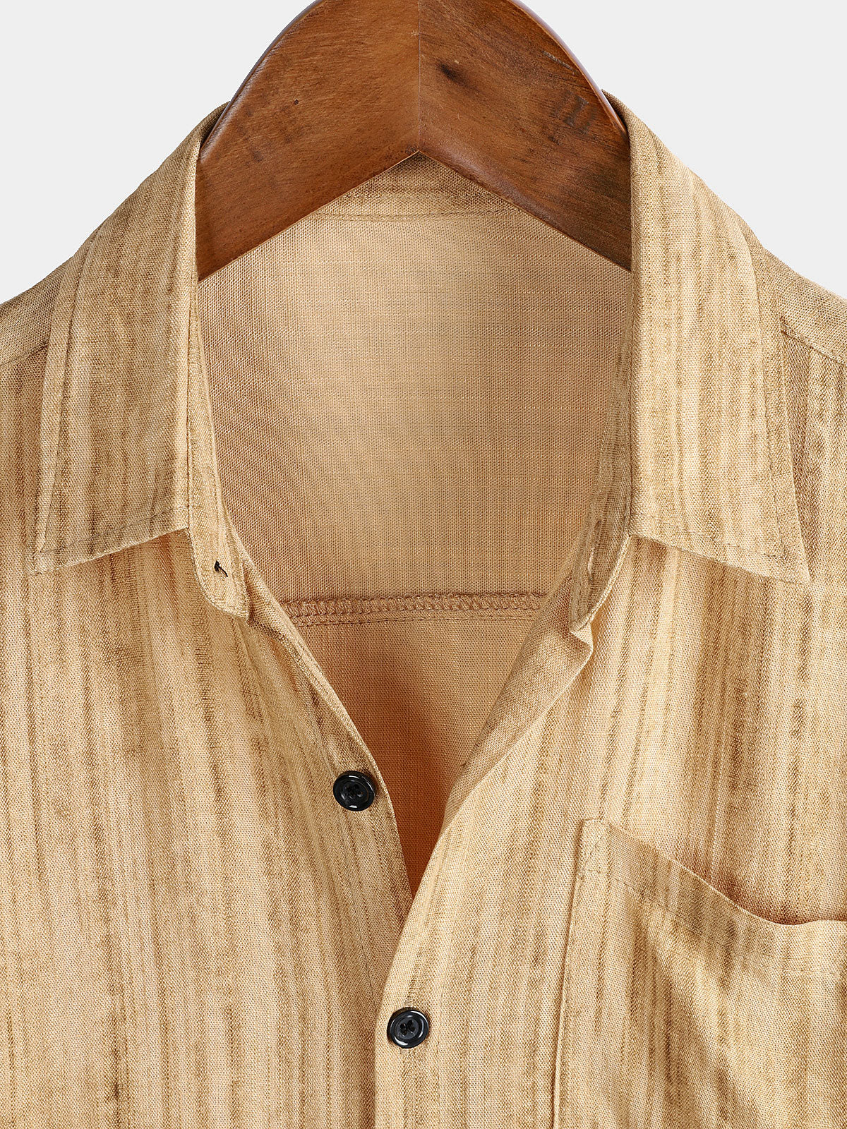 Men's Khaki Breathable Pocket Short Sleeve Shirt
