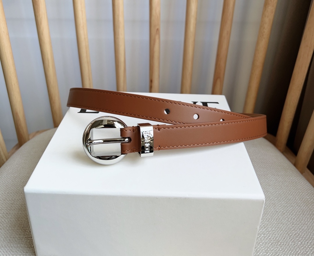 Loewe Anagram Pebble Leather Belt 2.0cm