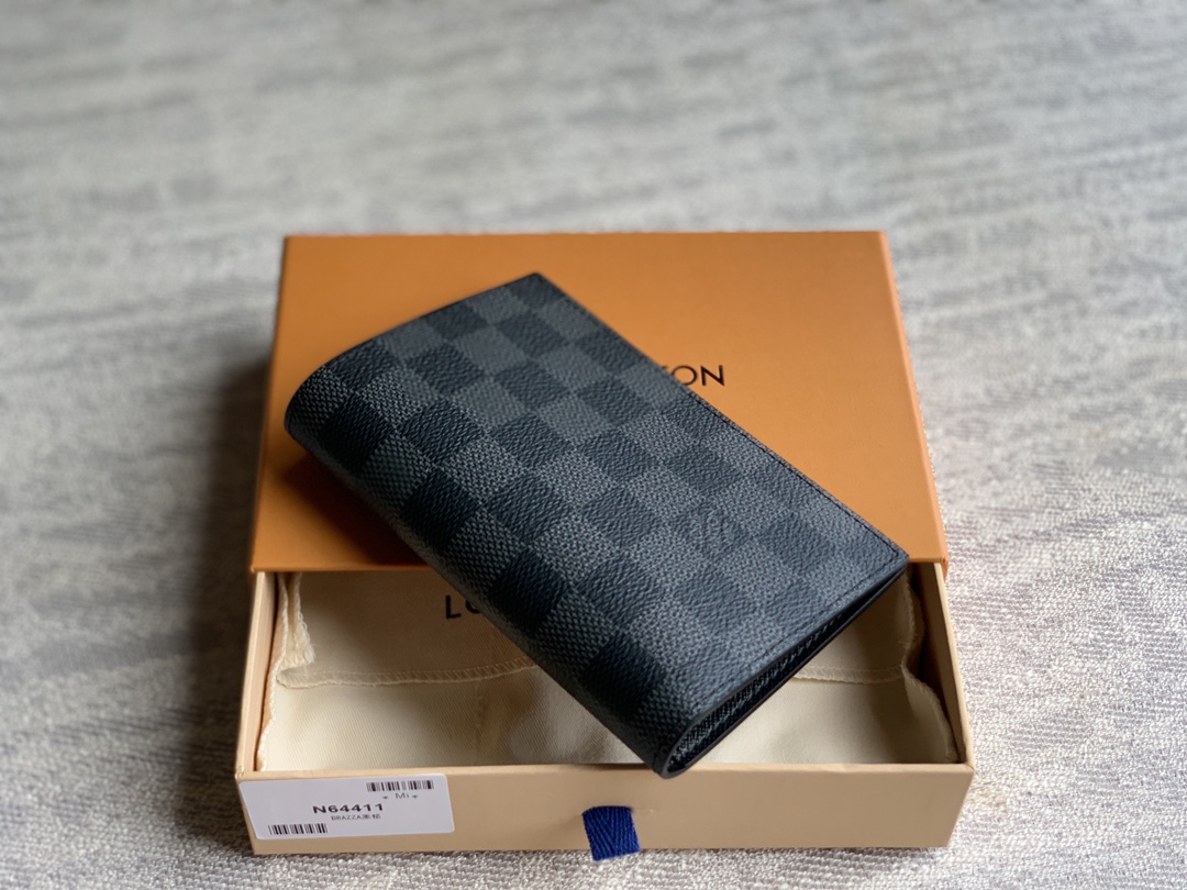 N64411 LV Passport Cover Damier Graphite Canvas