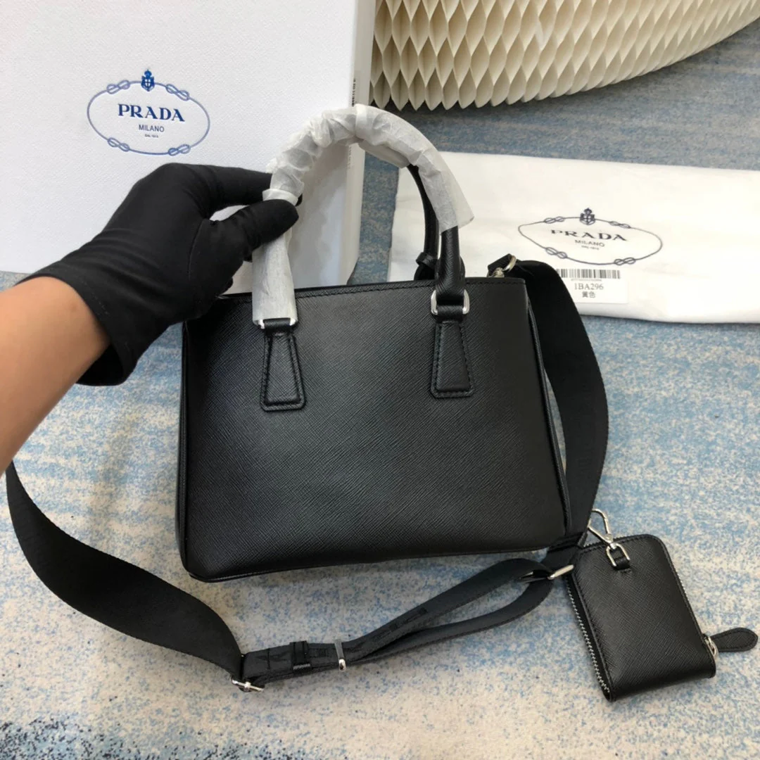 Prada MINI 23 BAG IN BLACK SAFFIANO LEATHER