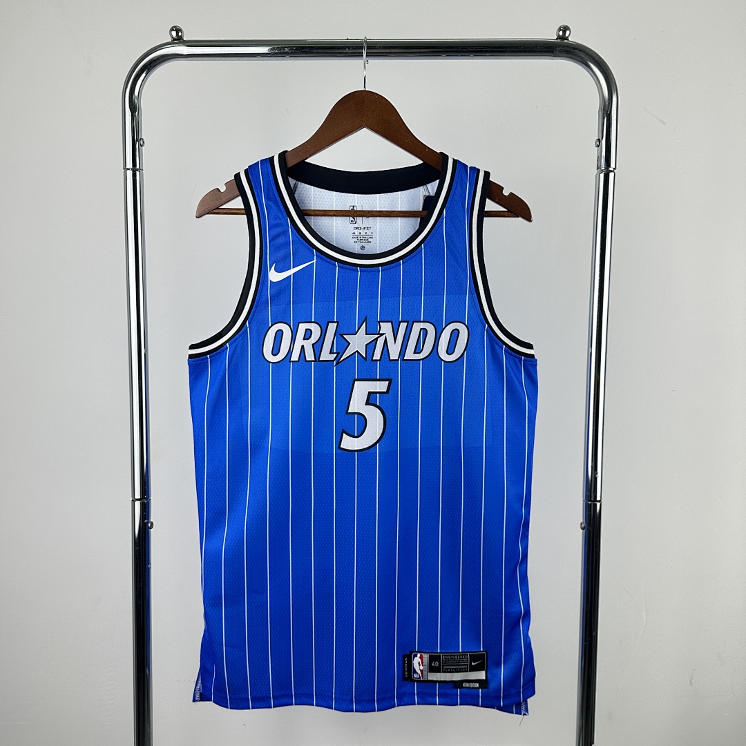 2026 Orlando Magic, Away, Blue #5, Ben Keyler S-2XL