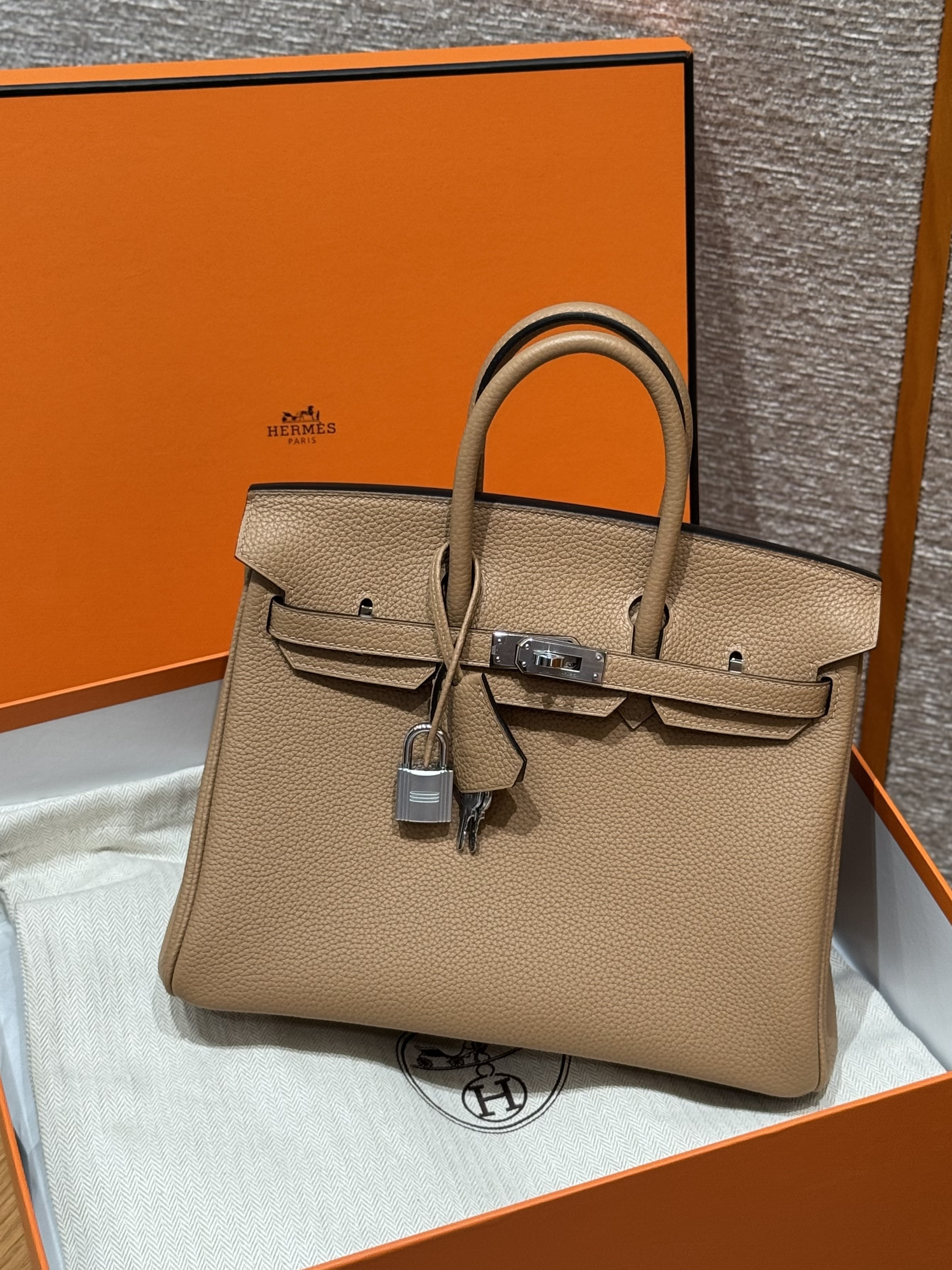 Hermes Chai Togo Birkin 25 Bag