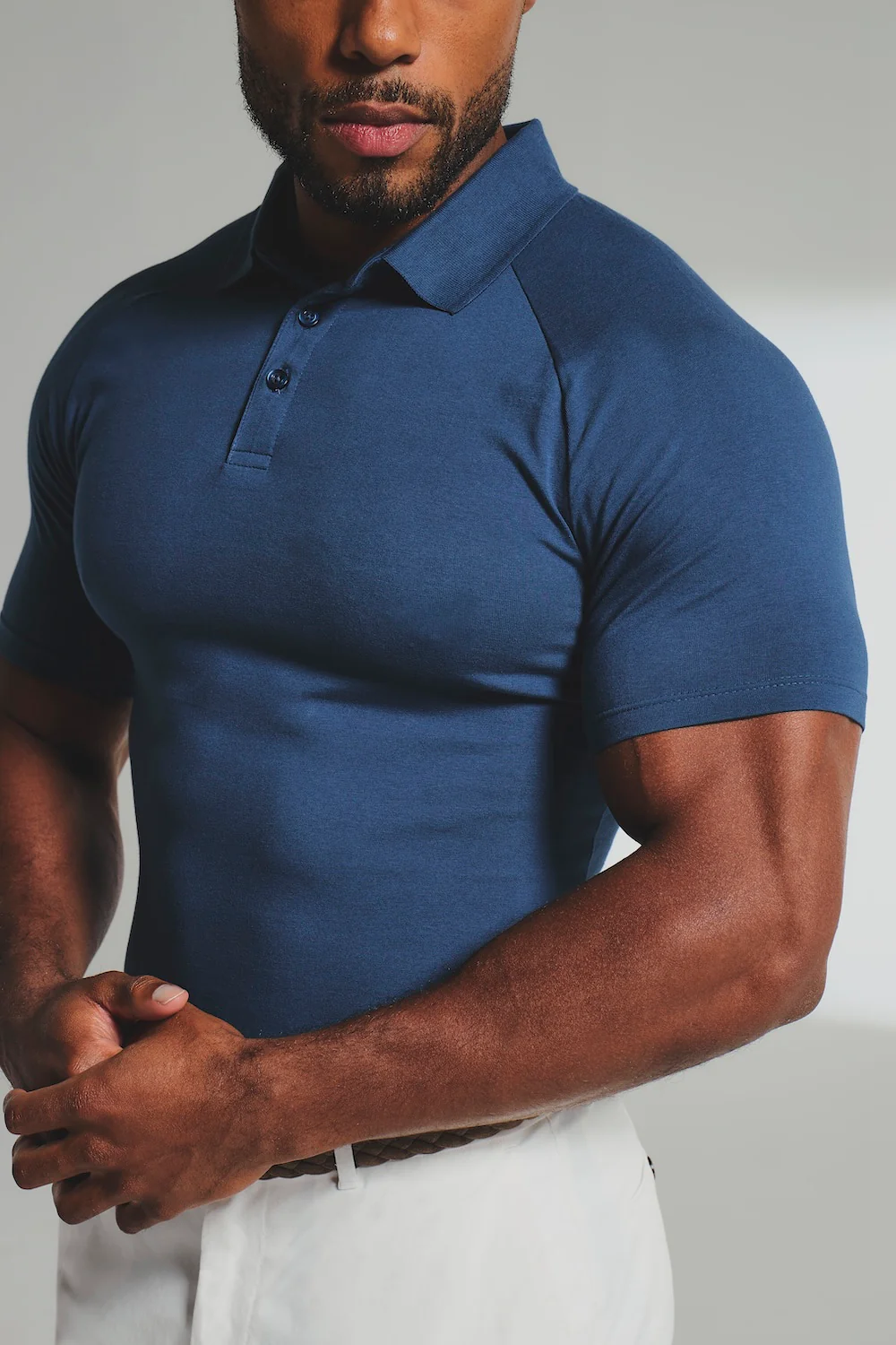 Athletic Fit Polo Shirt in Ink Blue