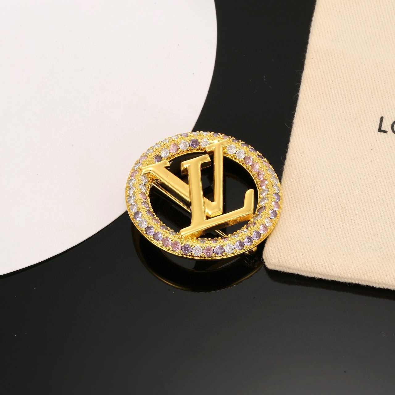 LV Twig Initial Brooch