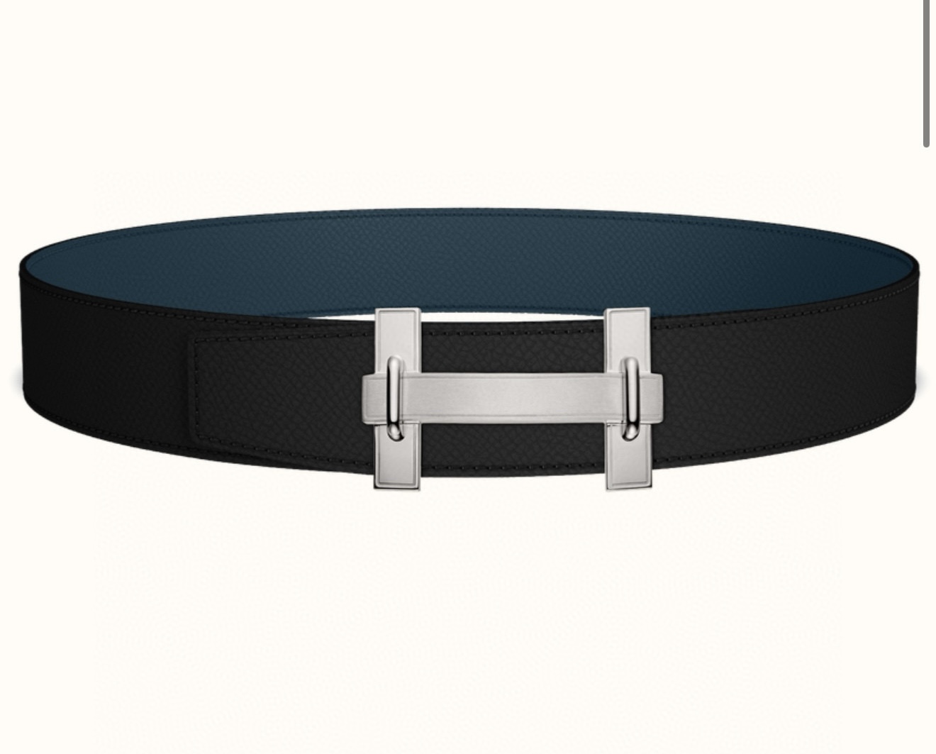 Hermes H jumping Reversible Leather Belt 3.8cm