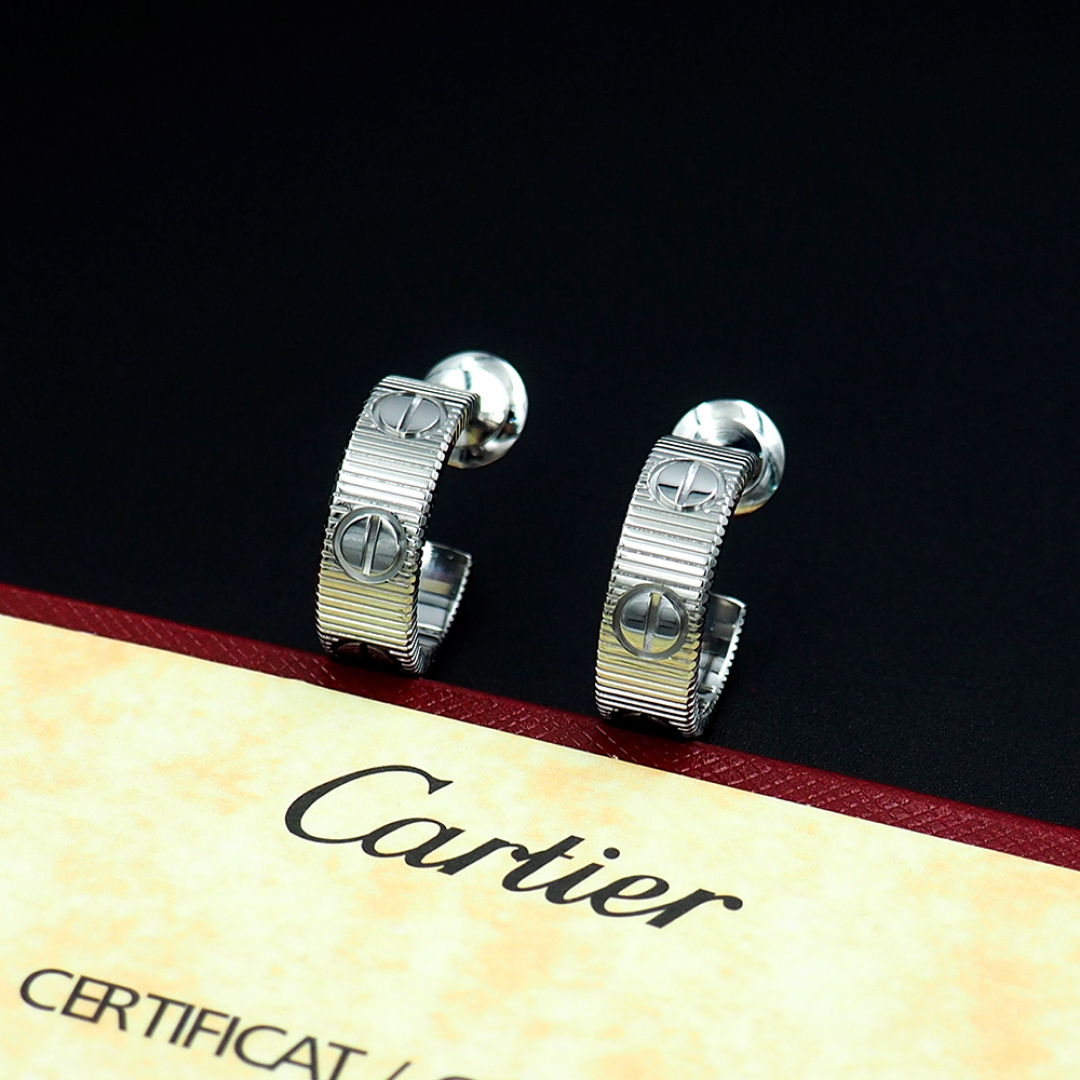 Cartier Fashion Designer Earrings-Silver
