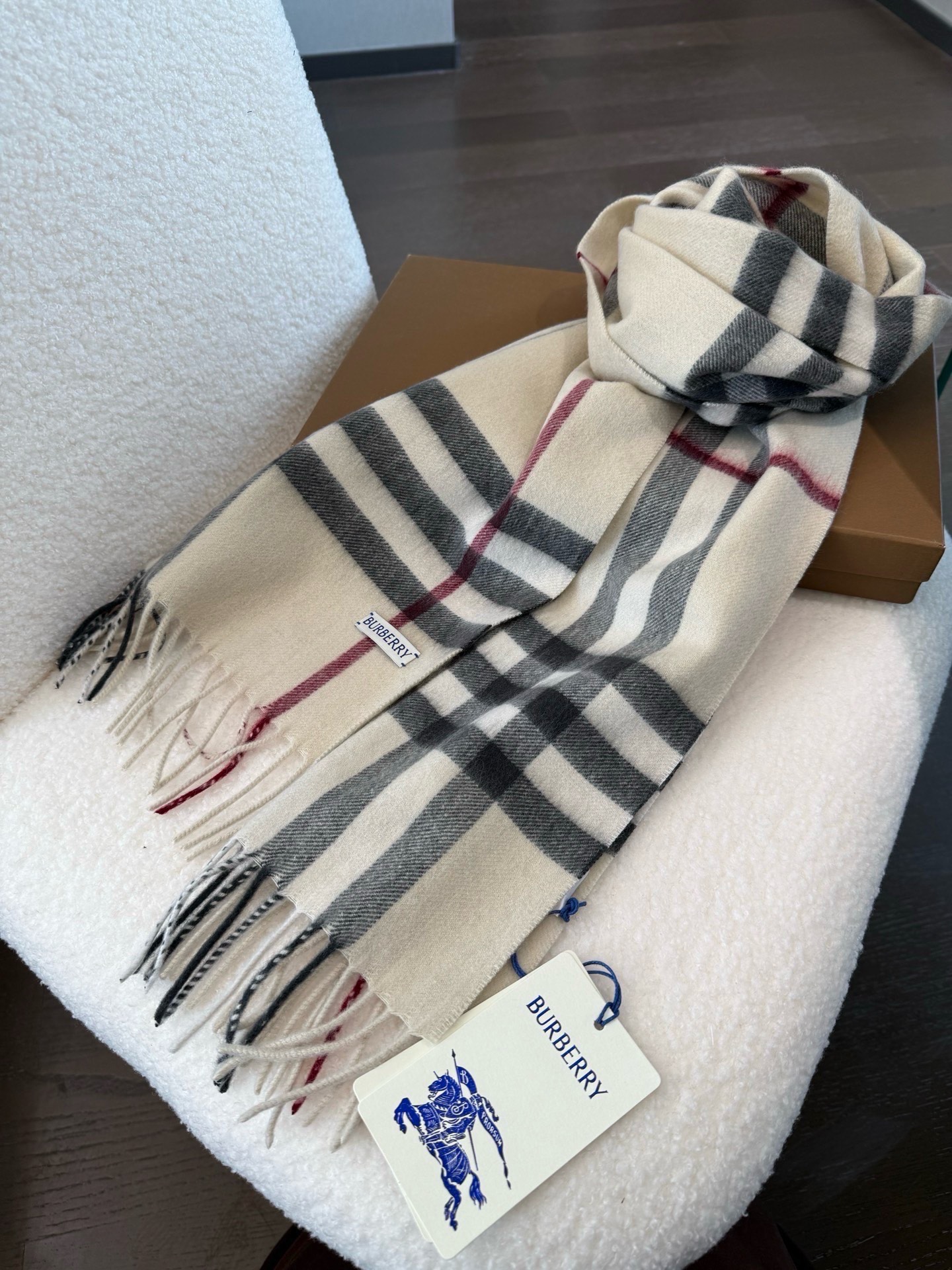 Burberry Classic Check Cashmere Scarf
