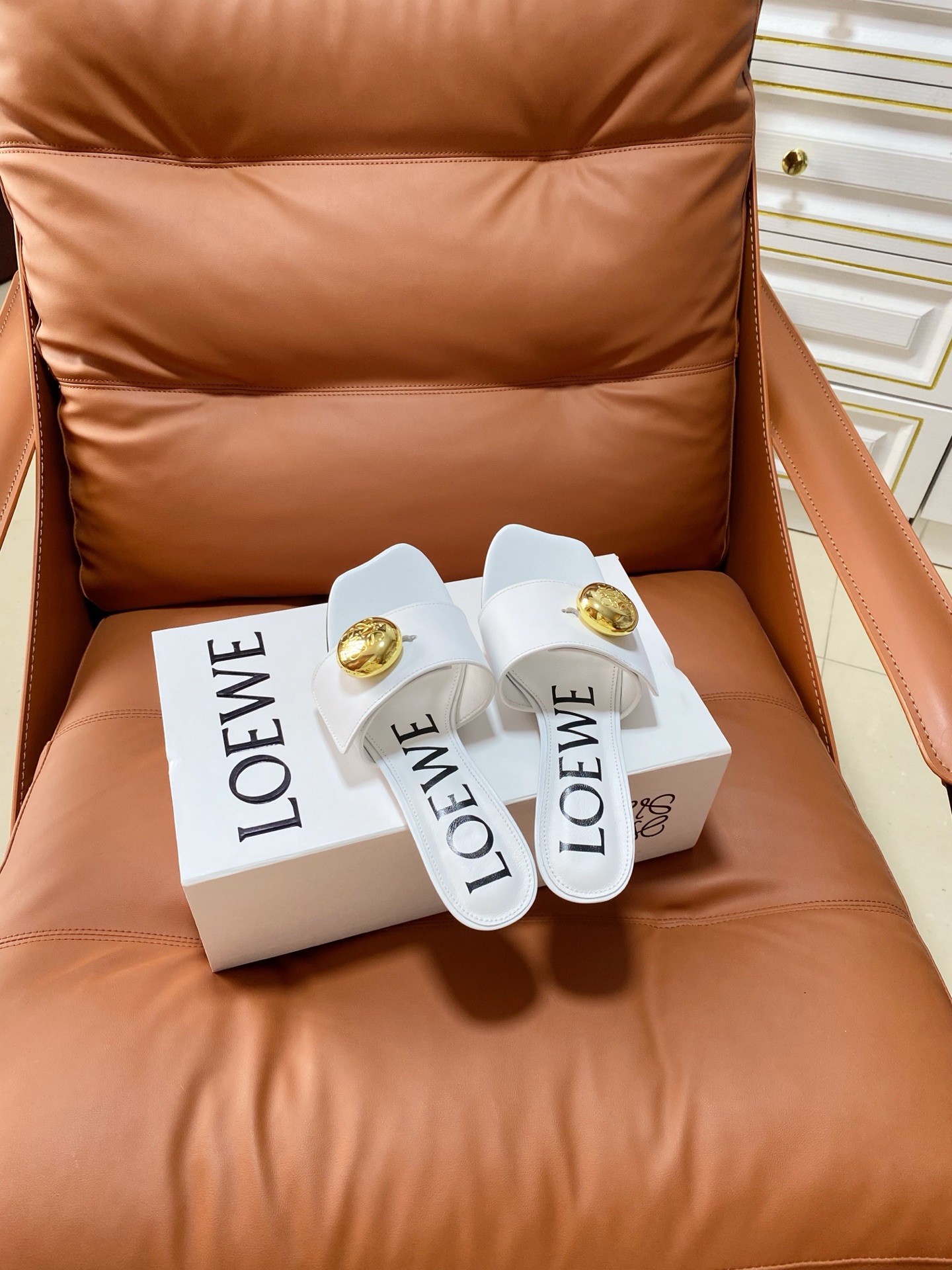 Loewe Petal Anagram Heeled Slide