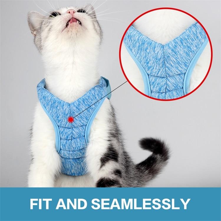 Cat Harness Adjustable Cat Leash Set Cat Belt Kitten Breathable Soft Vest Cat Outdoor Walking Chest Strap Cat Supplies