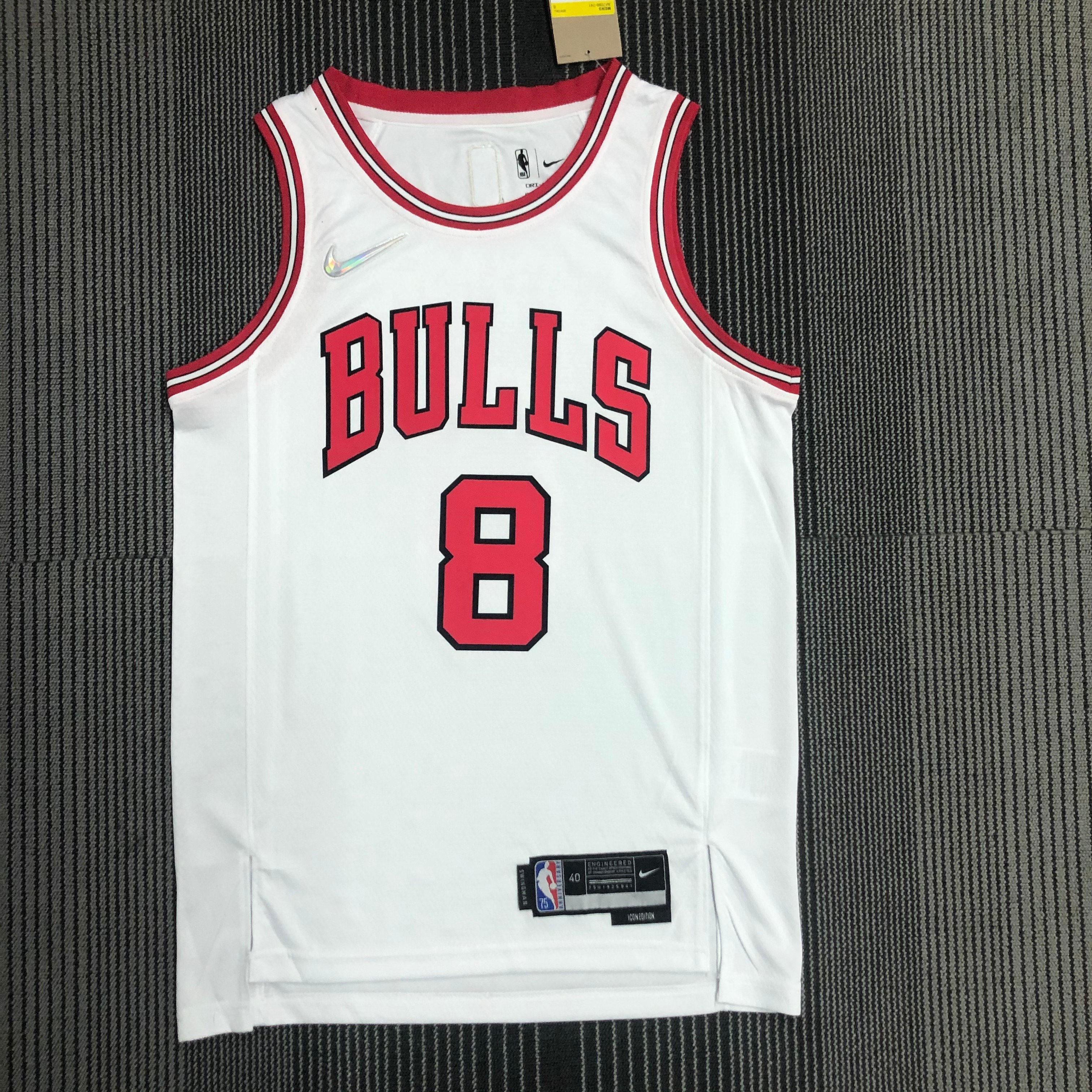 75th Anniversary Chicago Bulls White Edition No.8 Lavine
