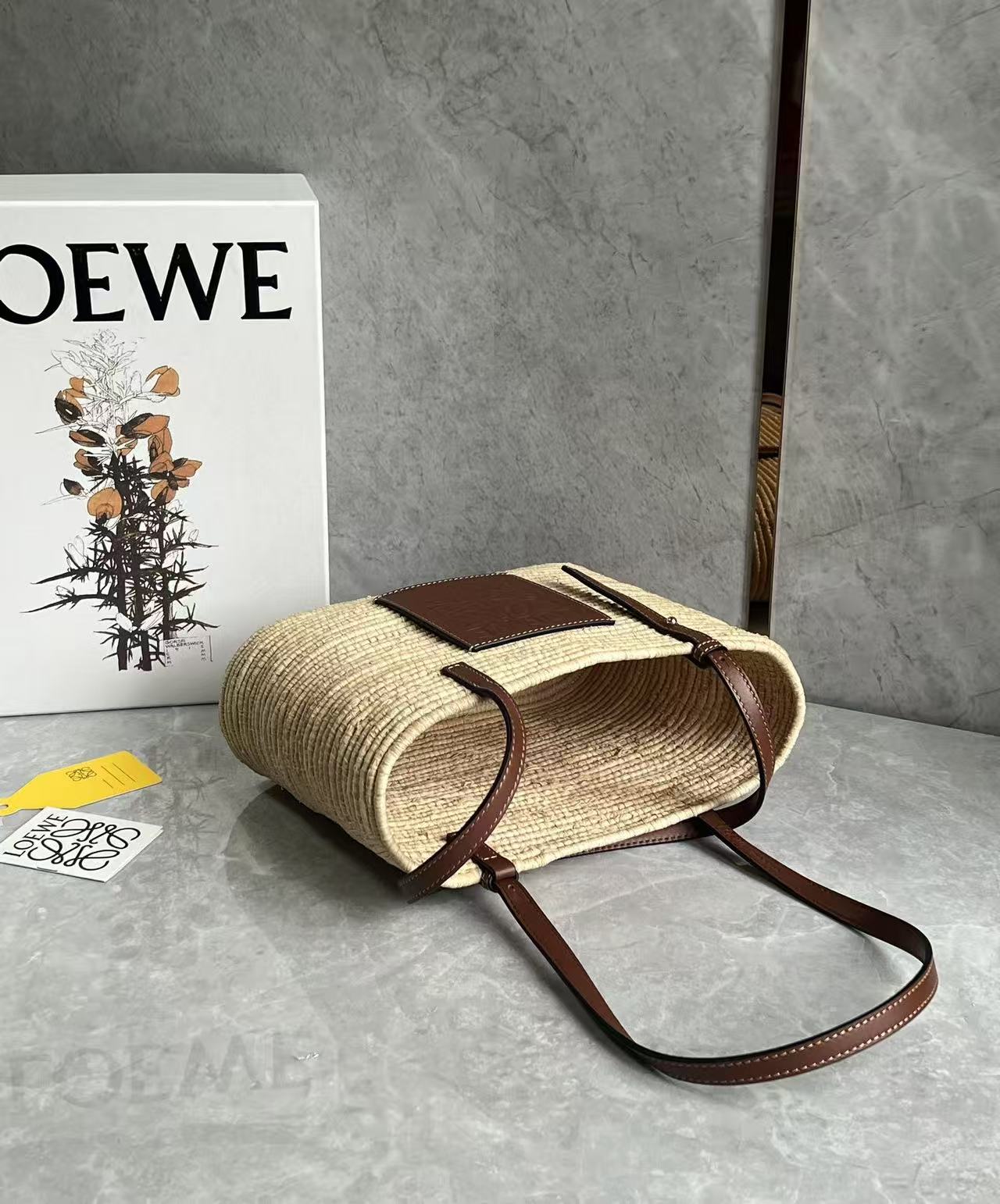 Loewe basket square woven handbag