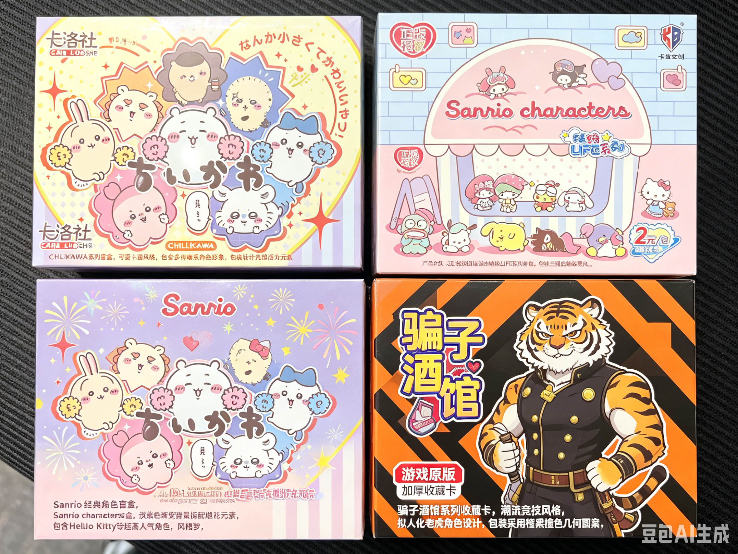 Chiikawa Collection Card - Soft and Cute Healing Style, 2. Sanrio Colorful LIFE Series Collection Card - Sweet Girl Heart Style, 3. Sanrio Fireworks Theme Collection Card - Versatile Atmosphere Style, 4. Scammer Tavern Collection Card - Cool and Sass