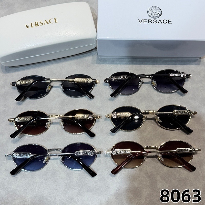 Versace Medusa Enigma White Oversized Cat-Eye Sunglasses Top quality - KAIROO