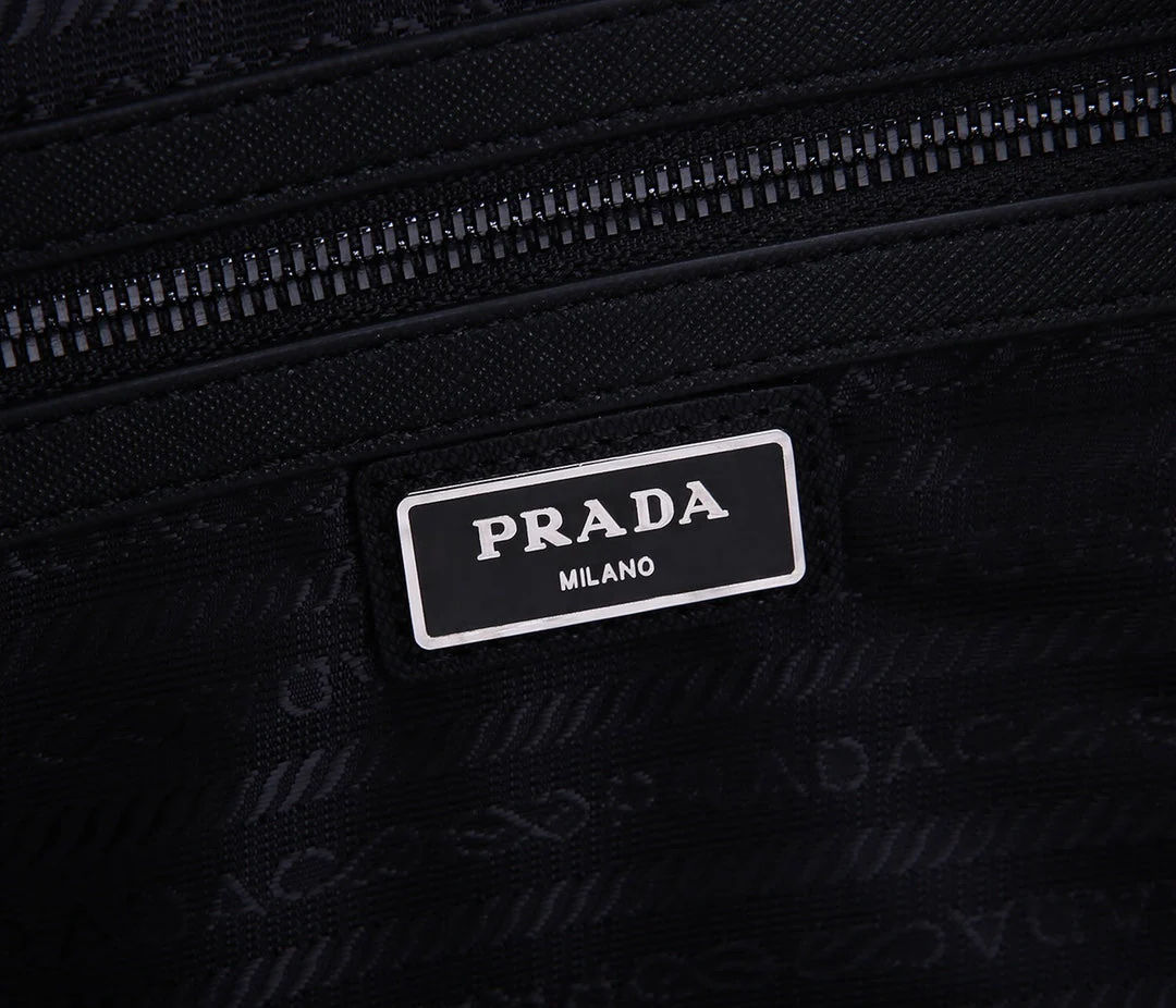 Prada 55 TRAVEL BAG IN BLACK WATERPROOF FABRIC