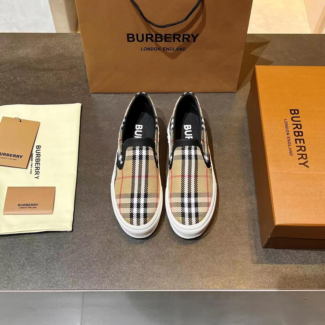 Burberry Check Unisex Loafer Sneakers