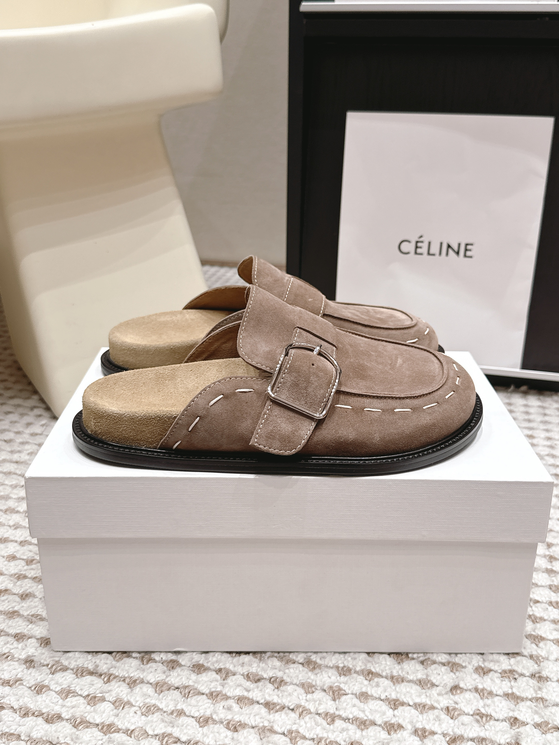 The Row Suede Mule