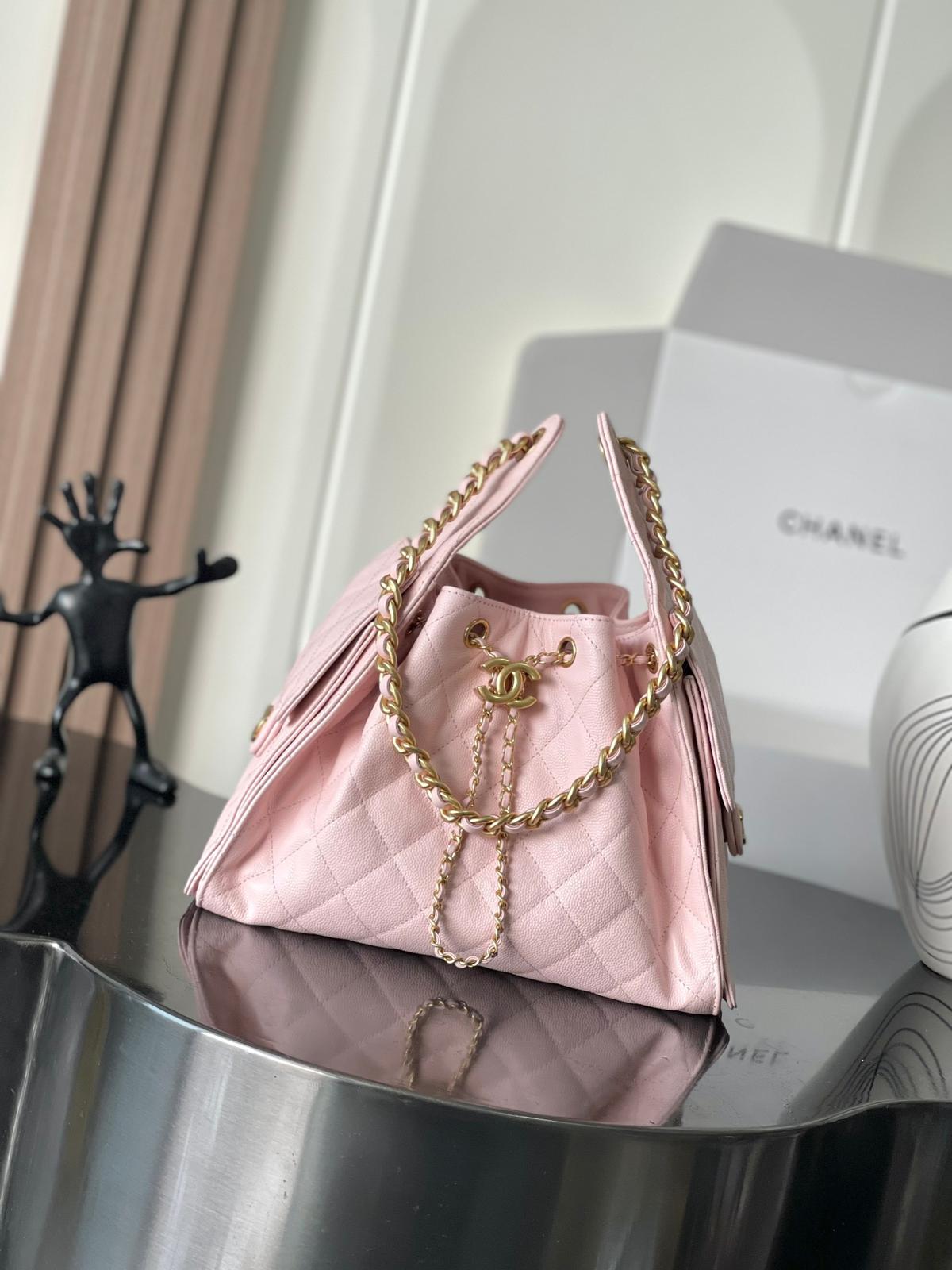 Chanel 2025 New Bag Caviar Small 30cm Size -Pink